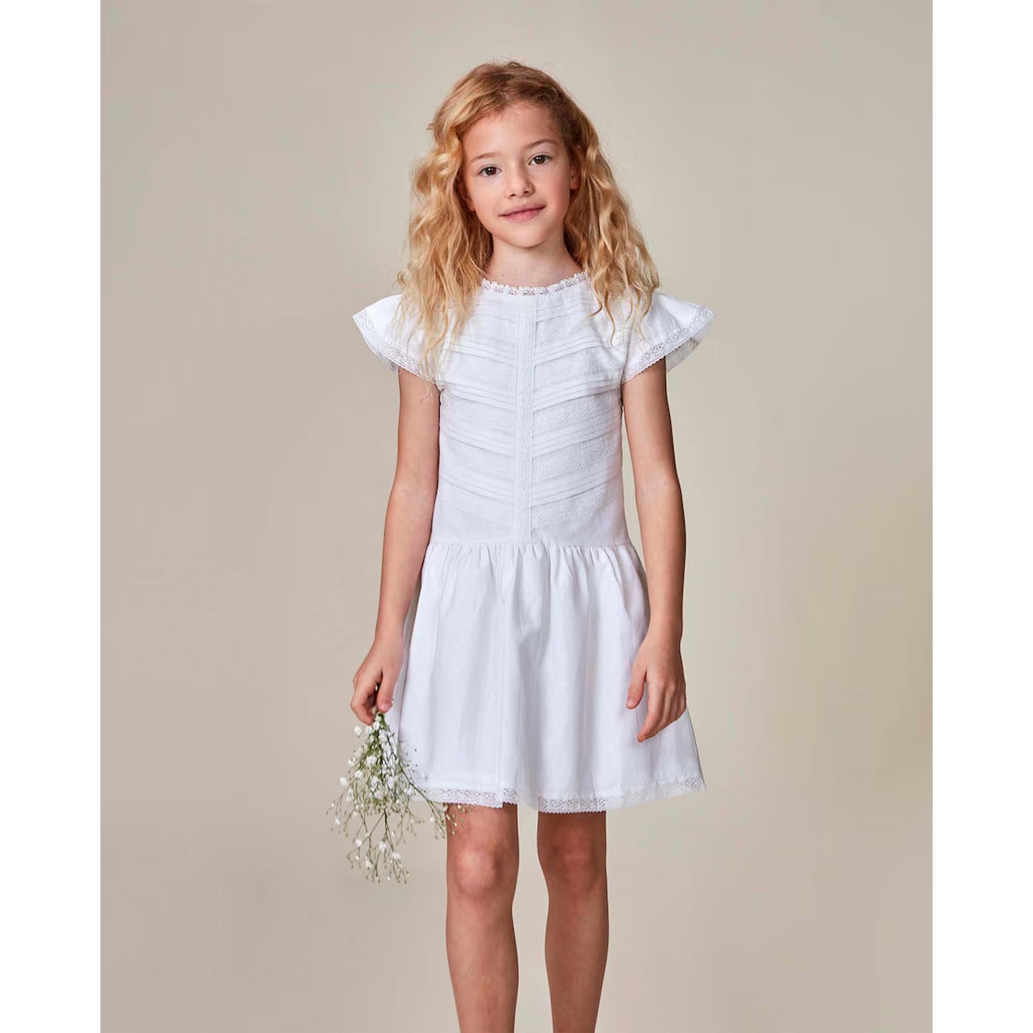 Vestido Lino Tiras Bordadas