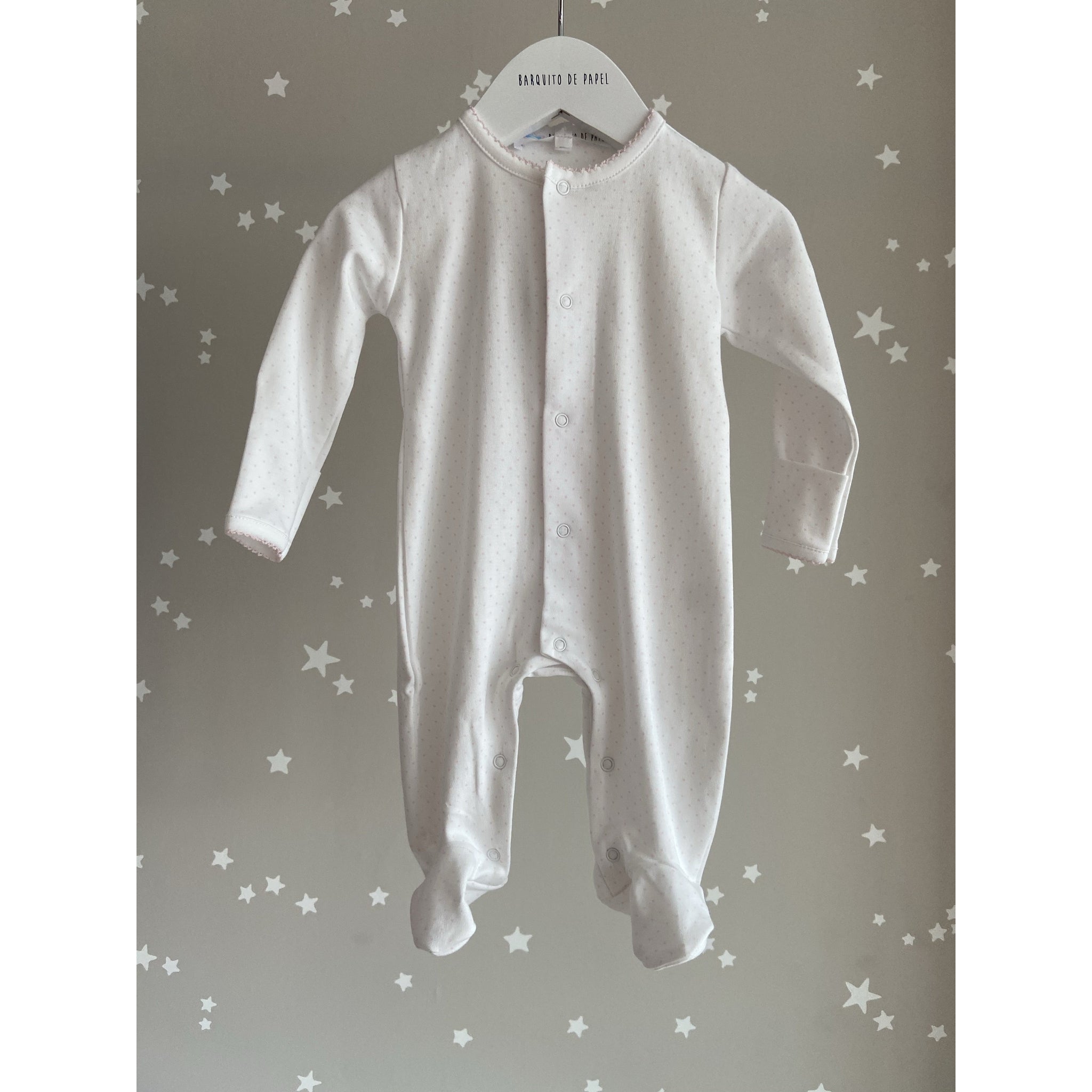 Pink Dots Pima PJ - Pink Trim