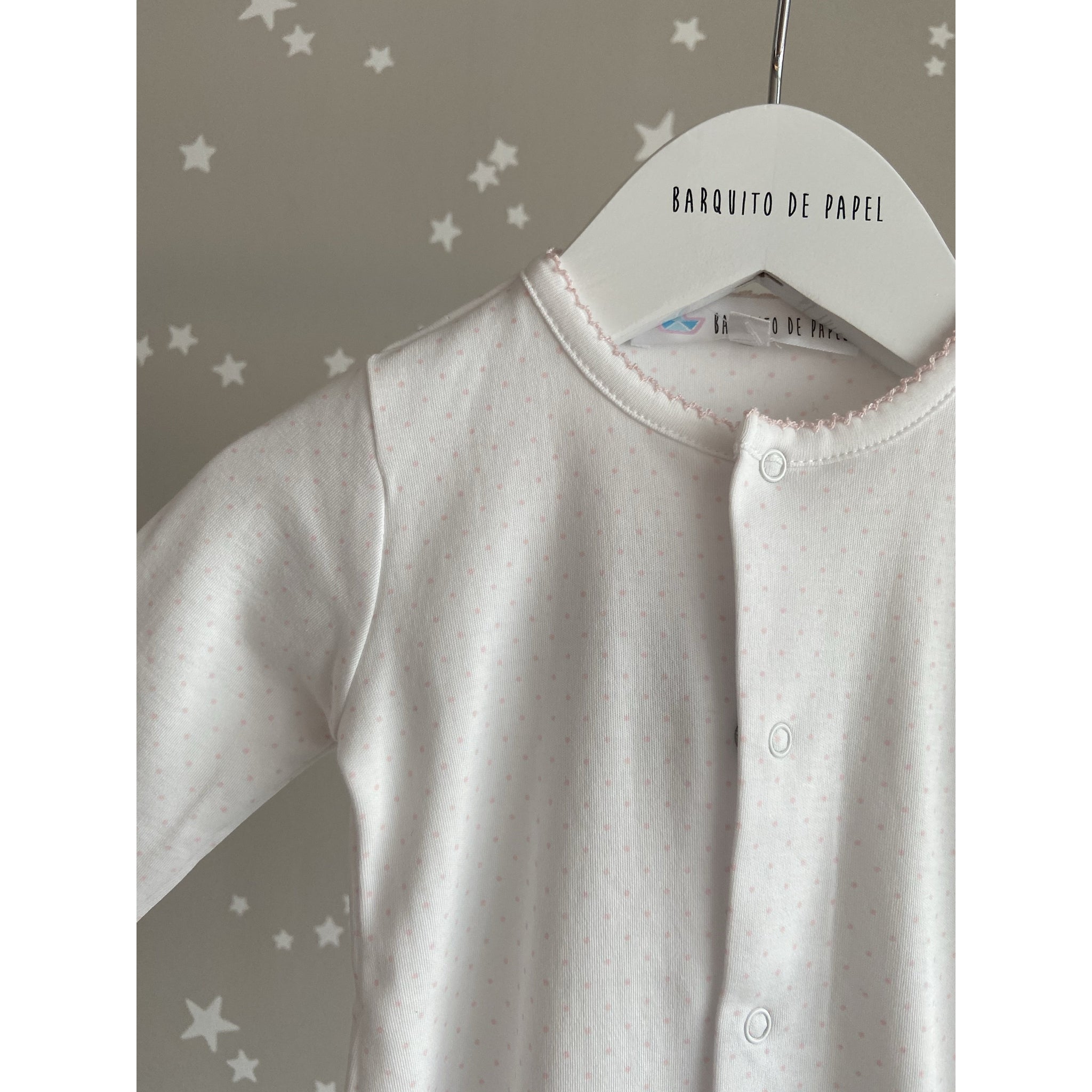 Pink Dots Pima PJ - Pink Trim