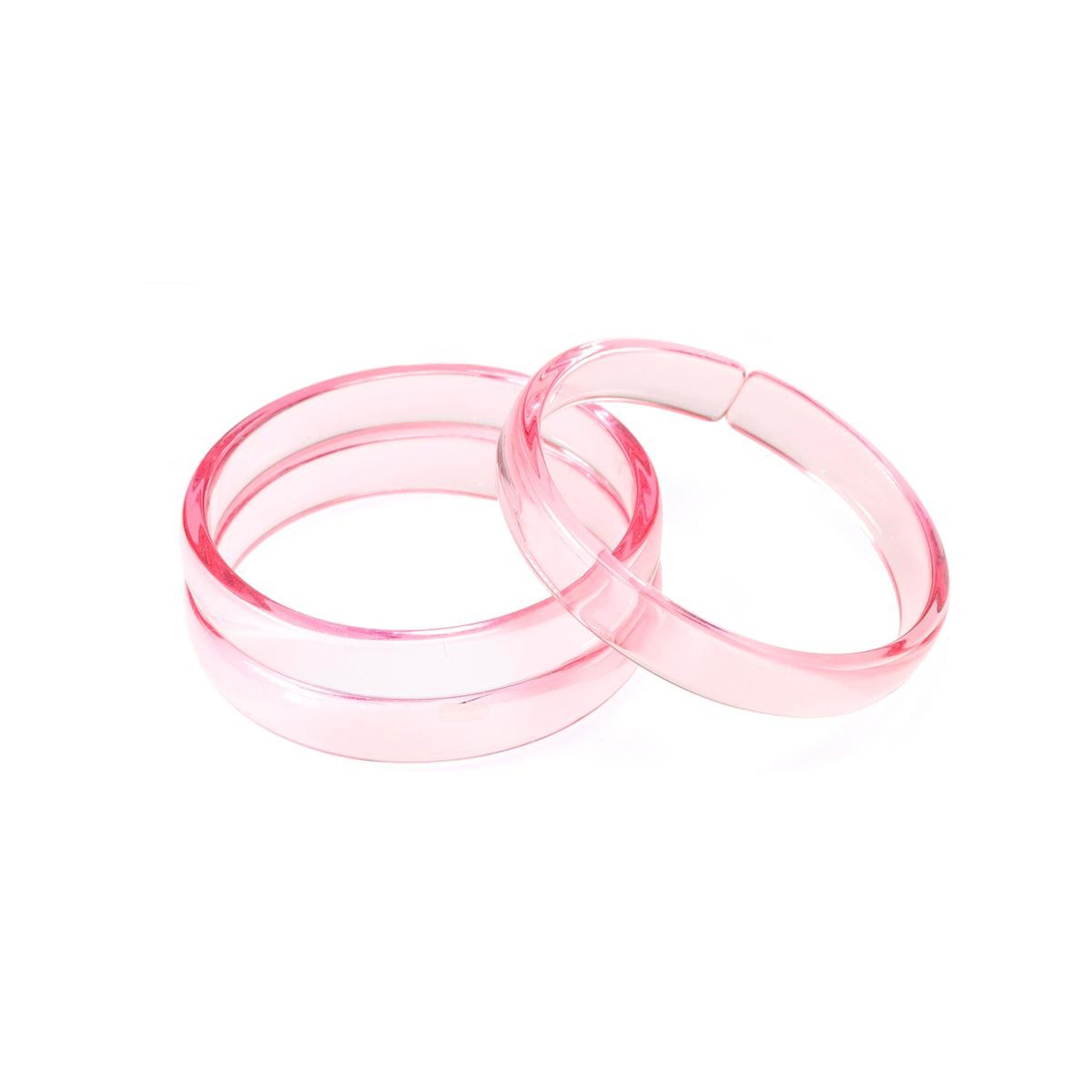 Clear Pink Bangles
