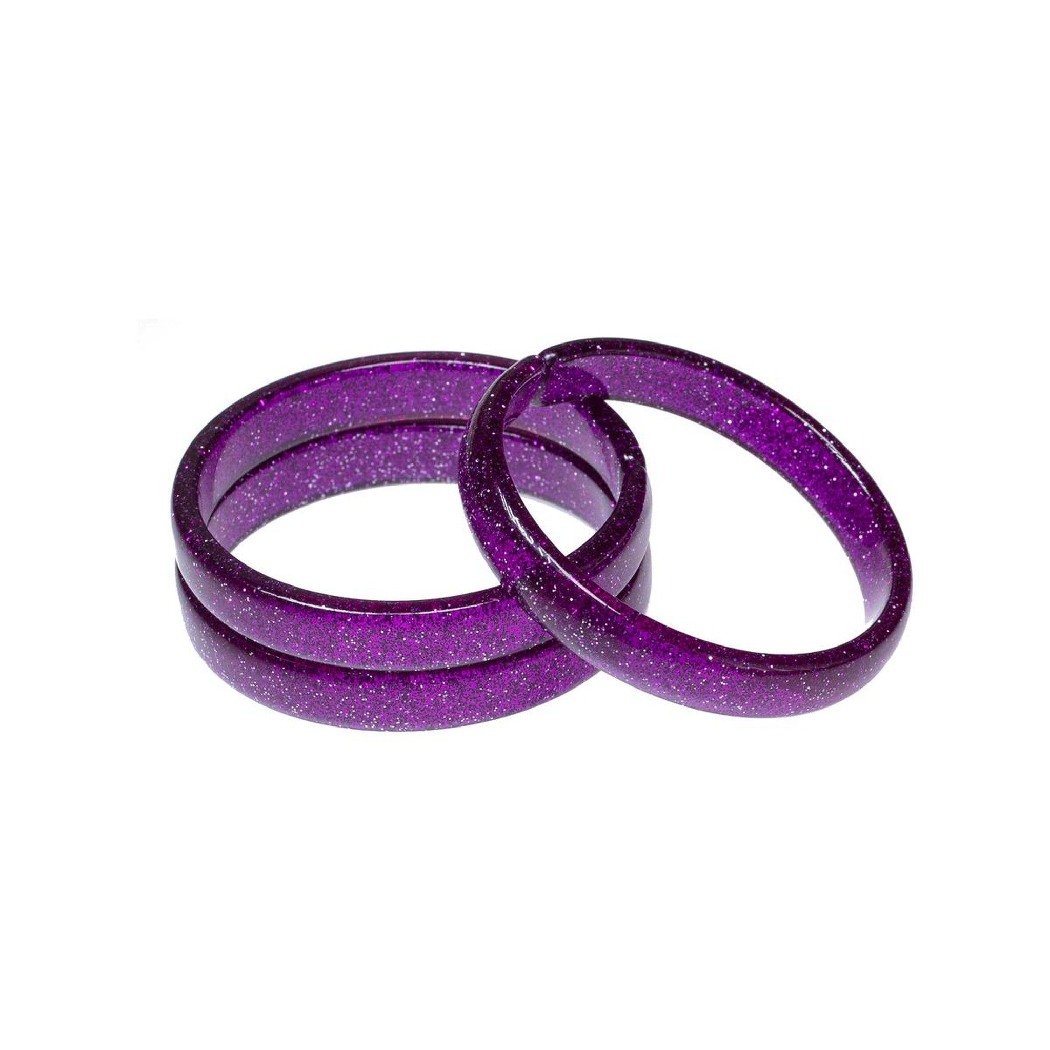 Glitter Grape Bangles