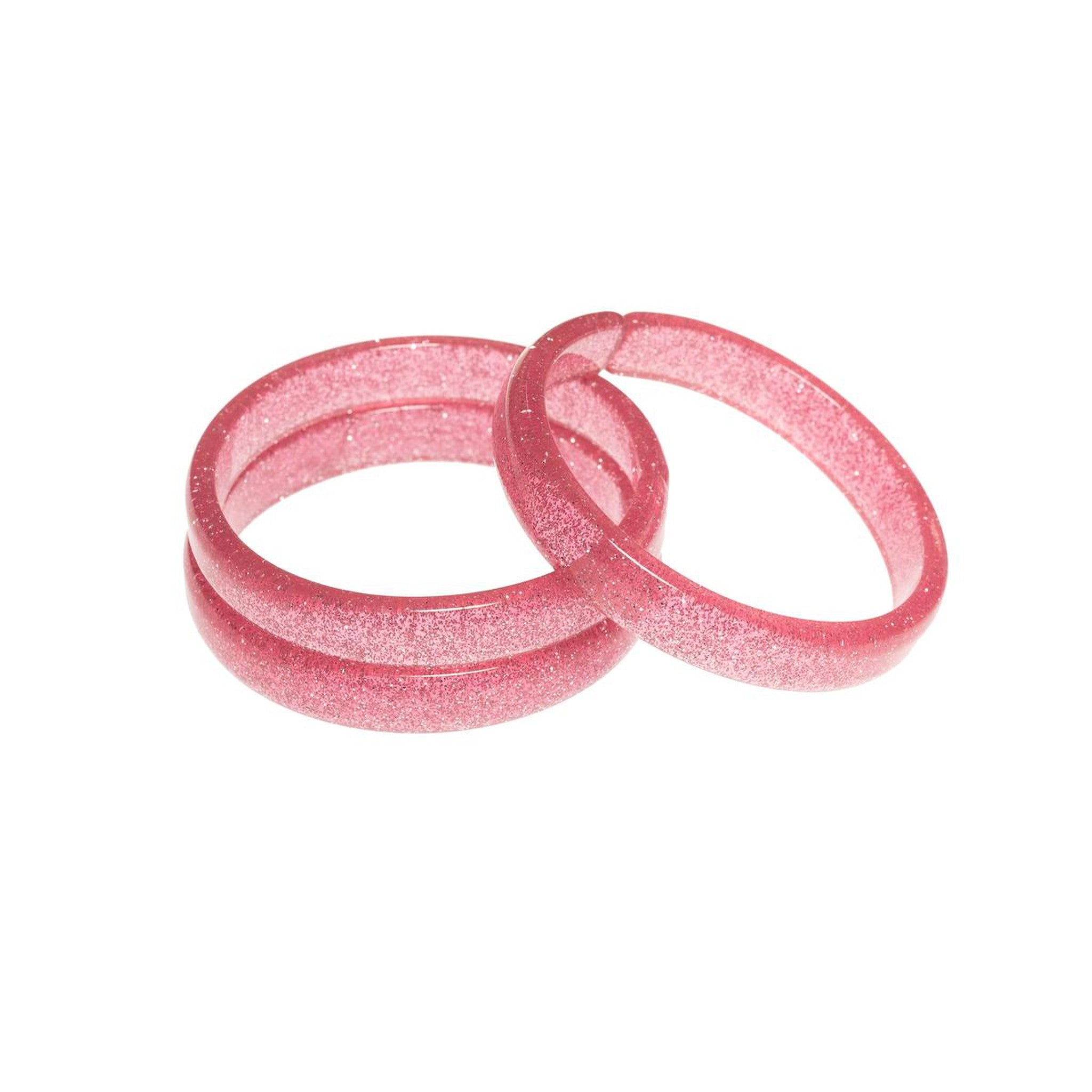 Glitter Vintage Pink Bangles