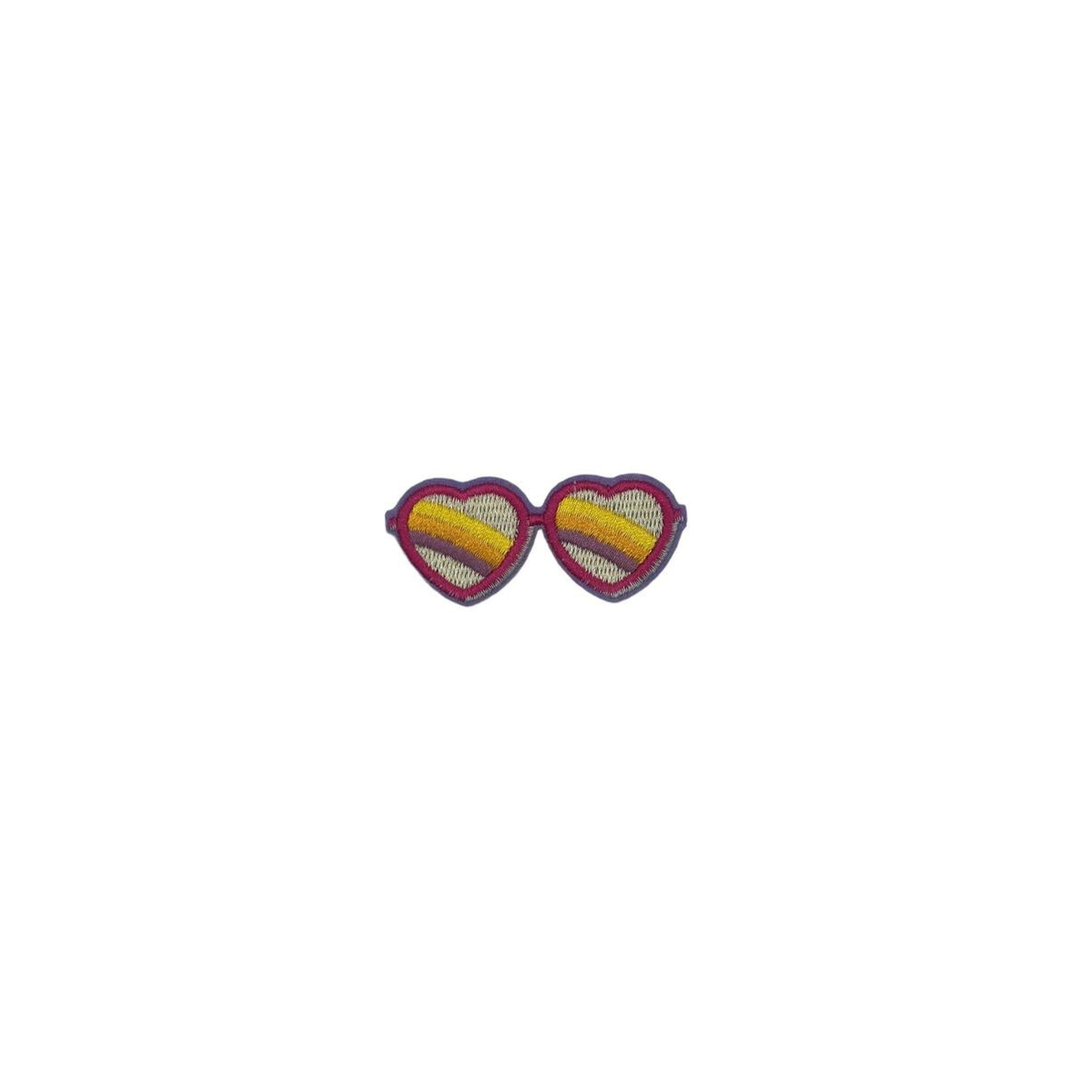 Heart Sunglasses Embroidered Patch