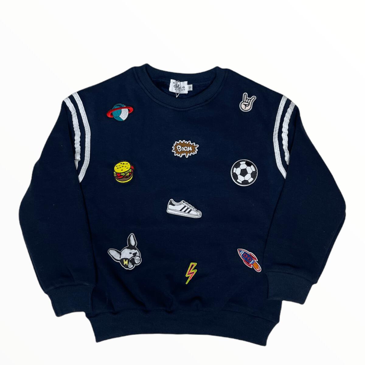 Varsity Patch Jogger Set Navy