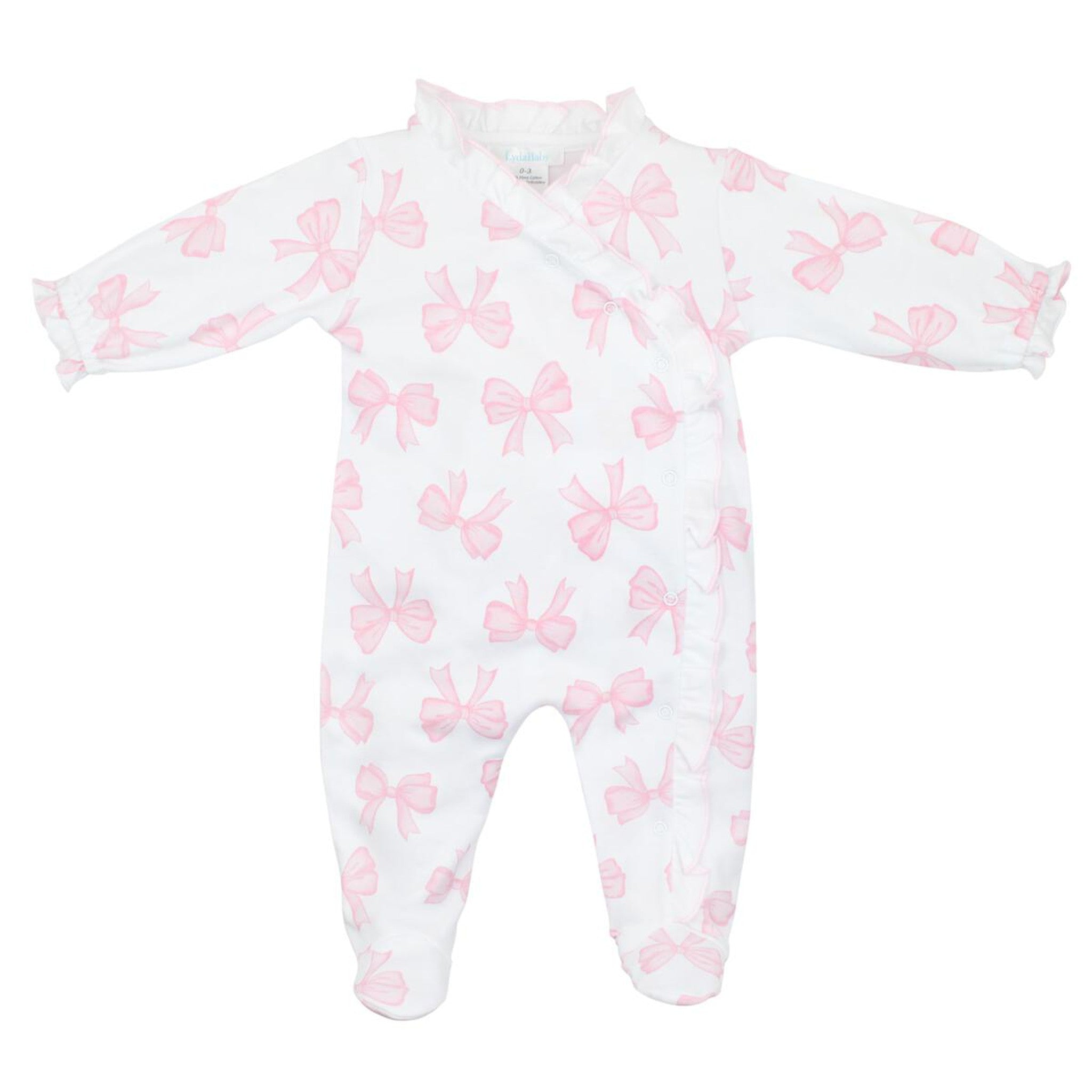 Watercolor Bows Pima Footie