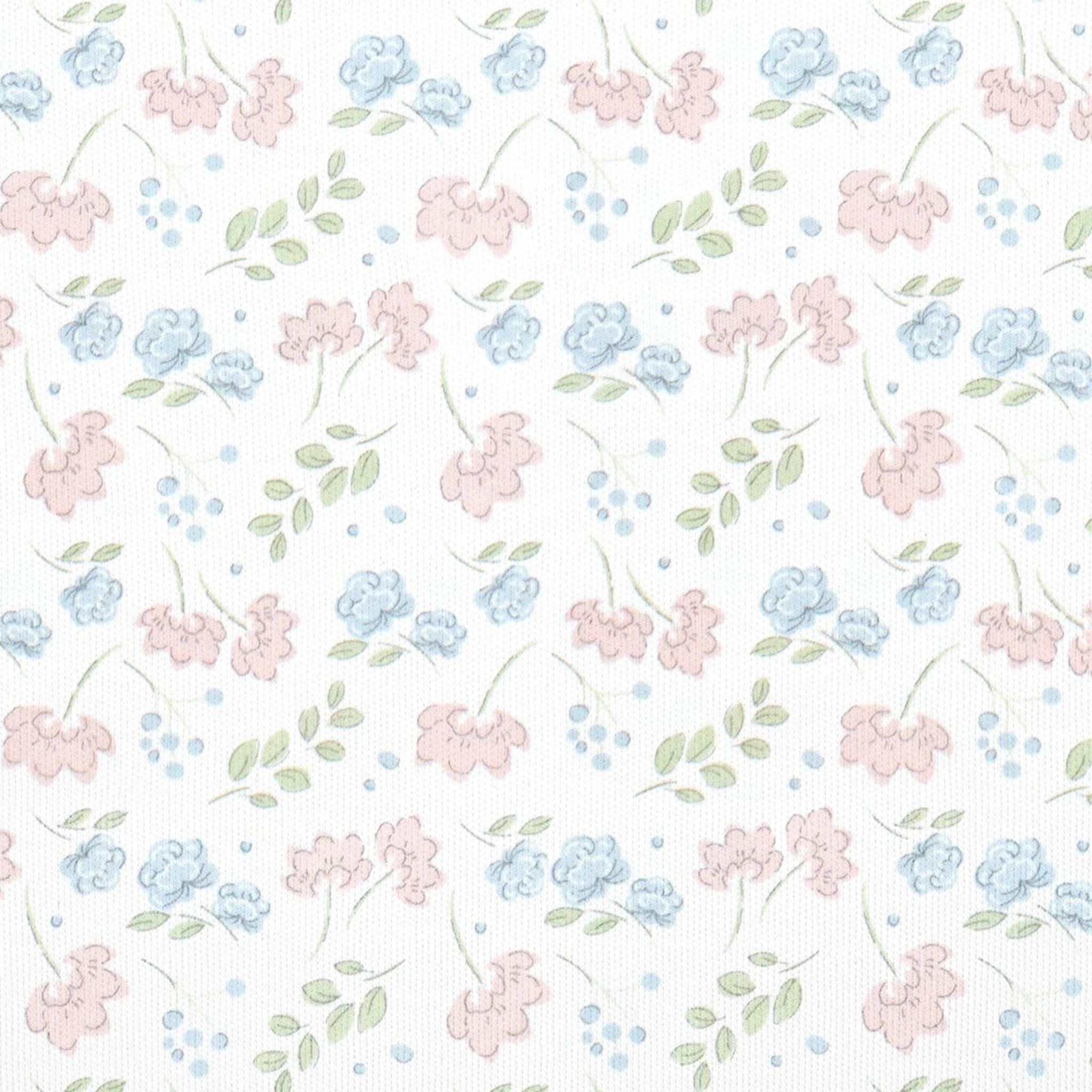Liberty Floral Embroidered Pima Footie