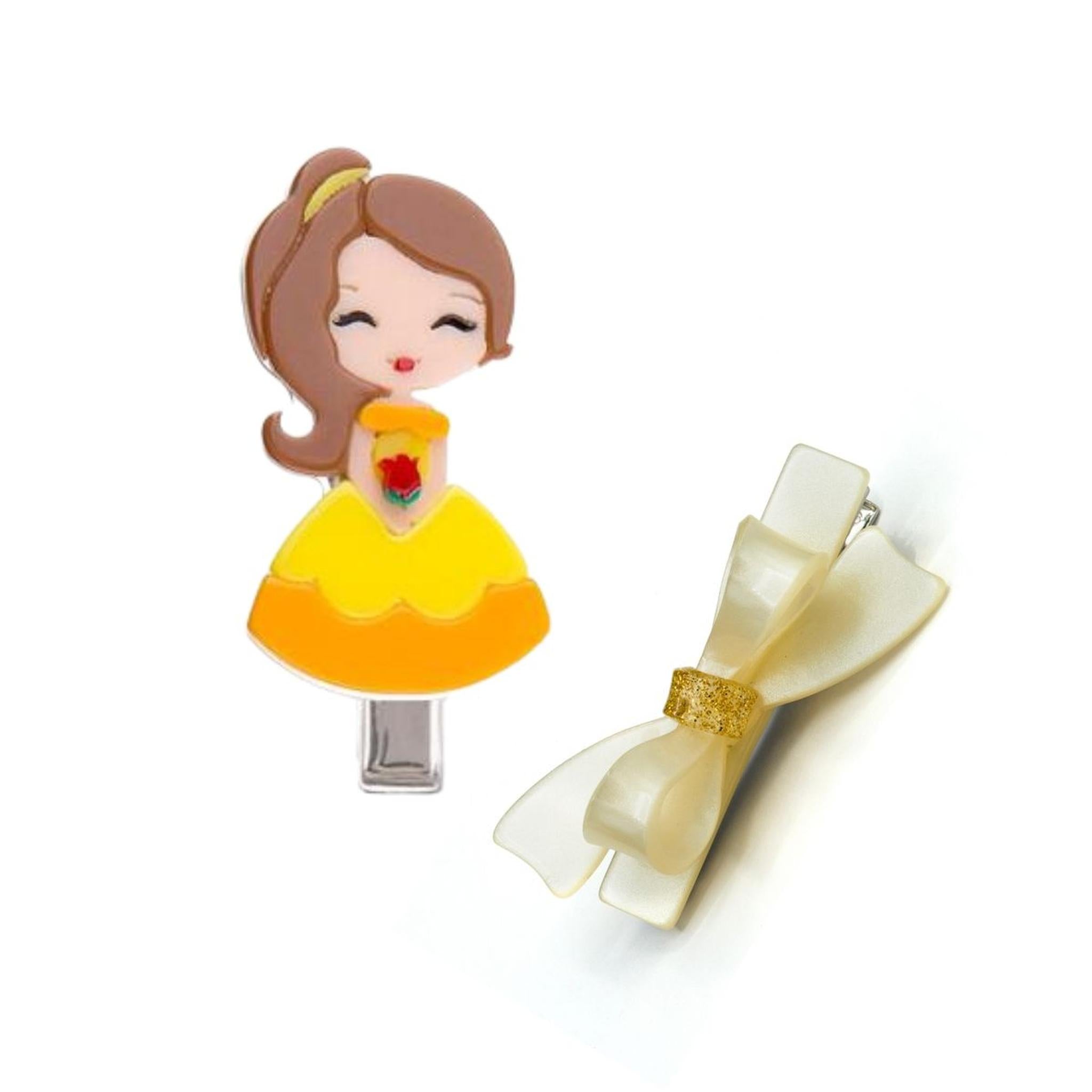 Princess + Bow Alligator Clips