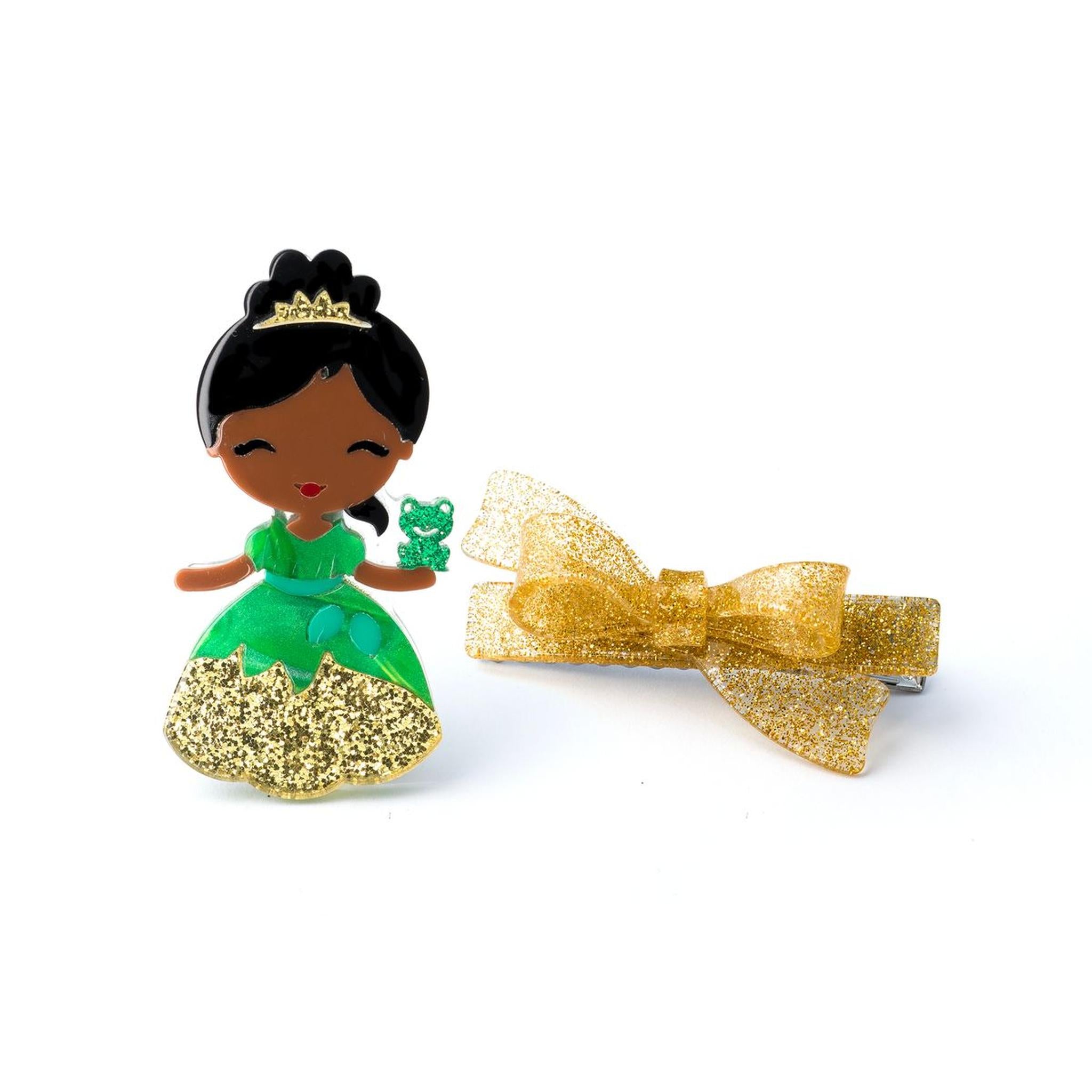 Princess + Bow Alligator Clips