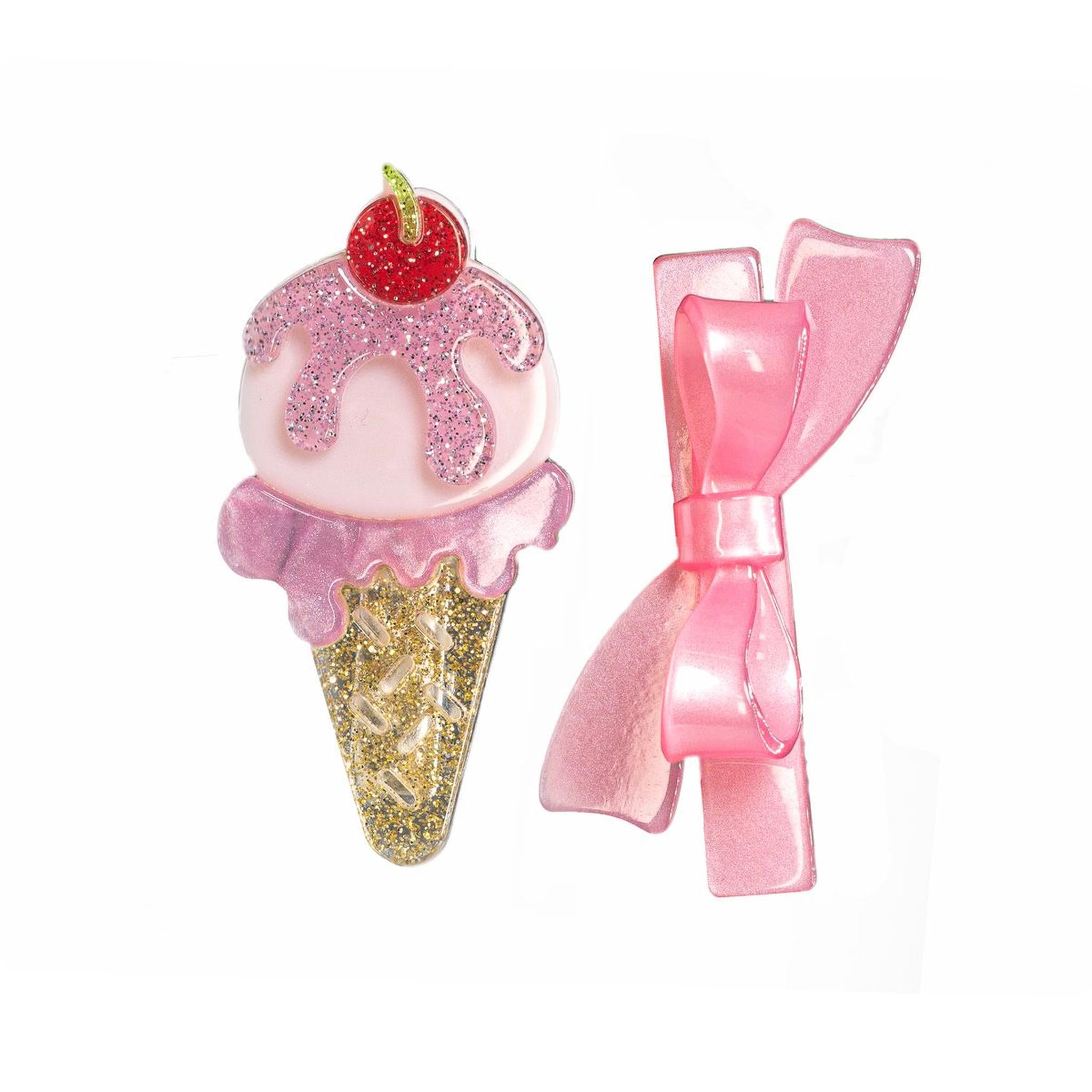 Ice Cream Cone Hair Clips