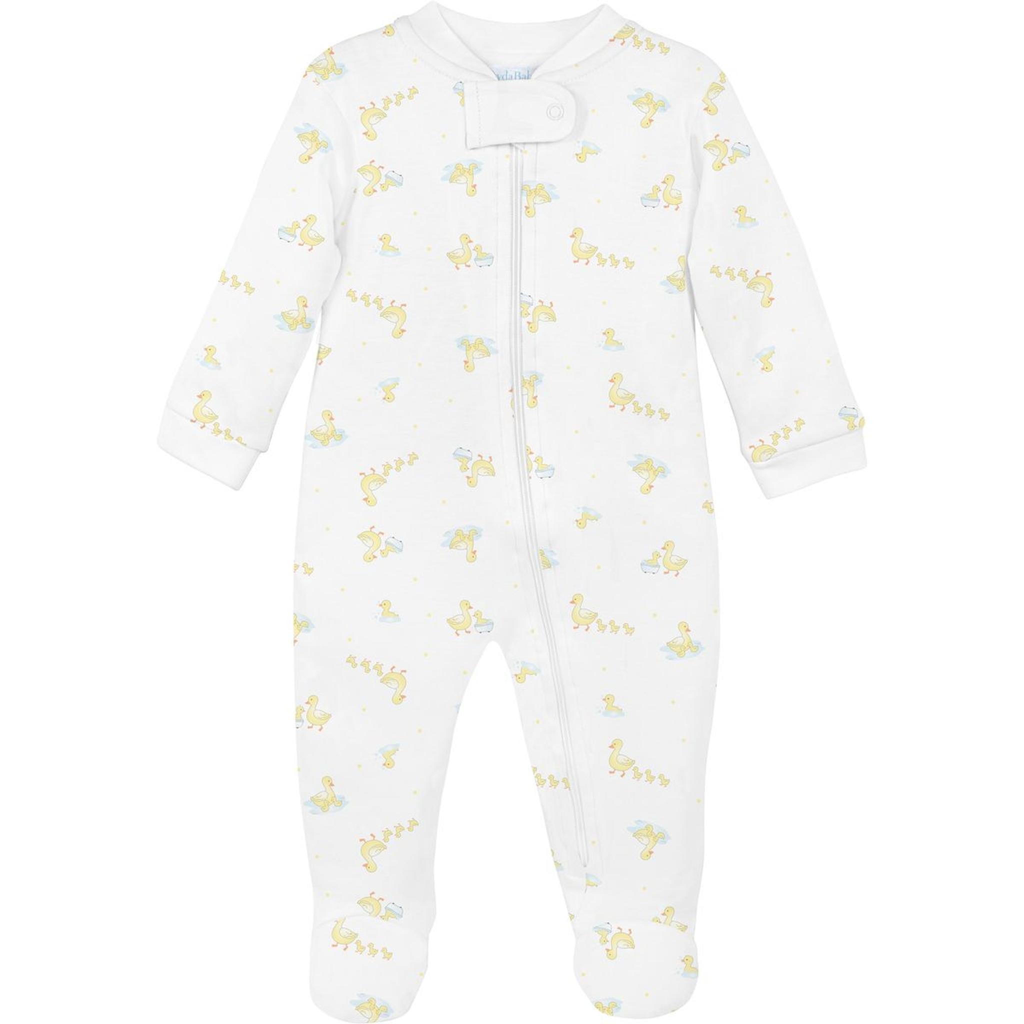 Bath Time Zipper Pima Footie
