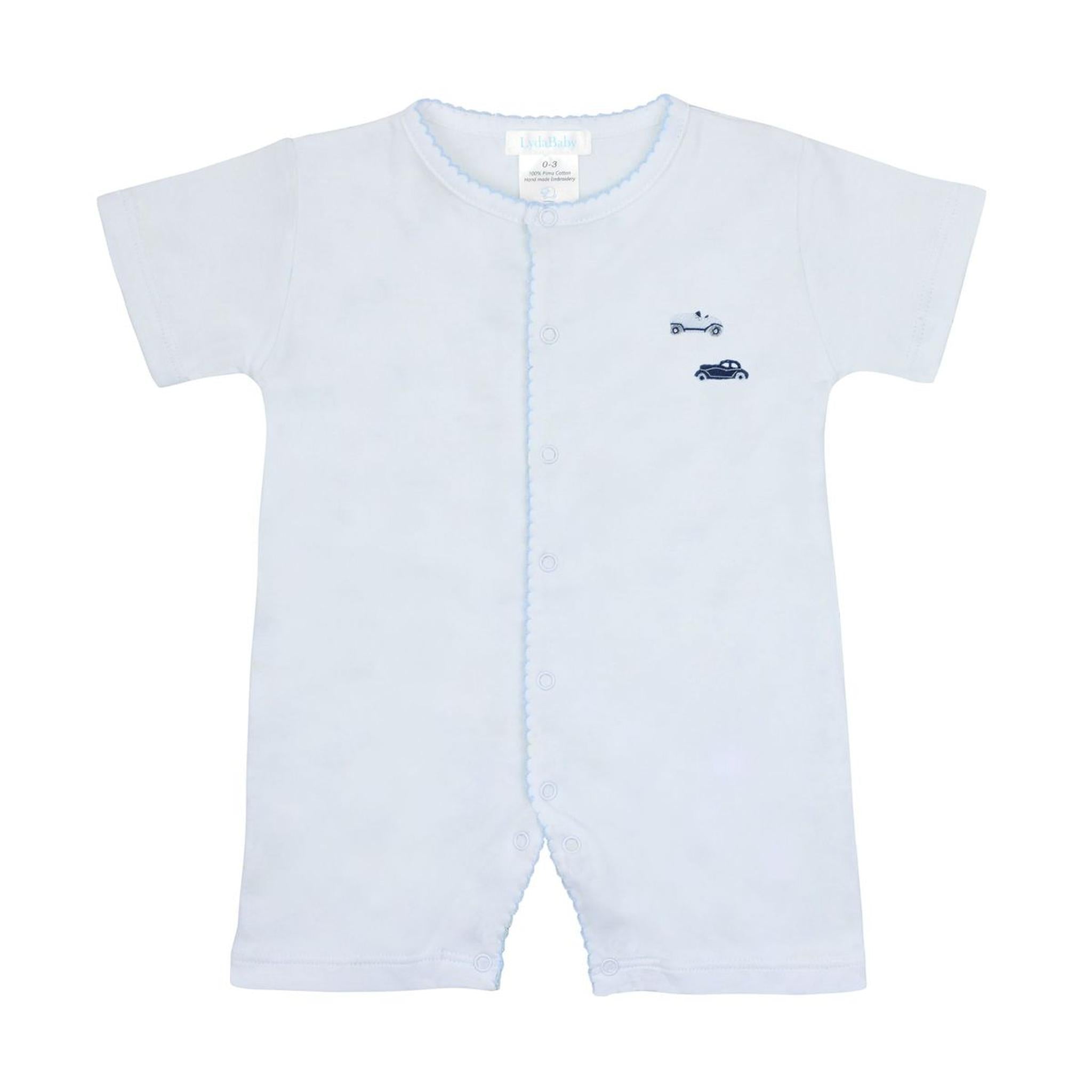 Classic Whip Embroidered Pima Romper