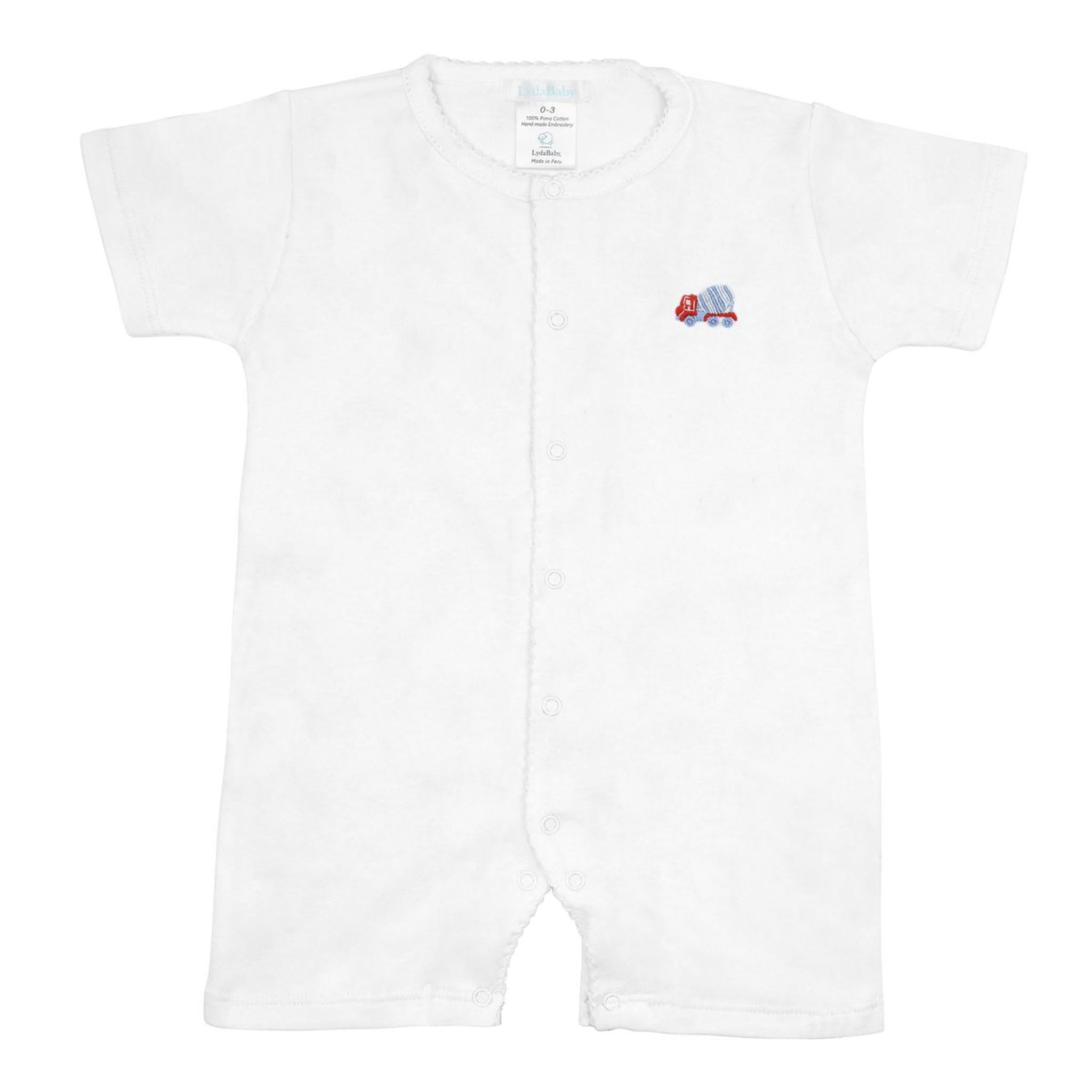 Trucks Embroidered Pima Romper