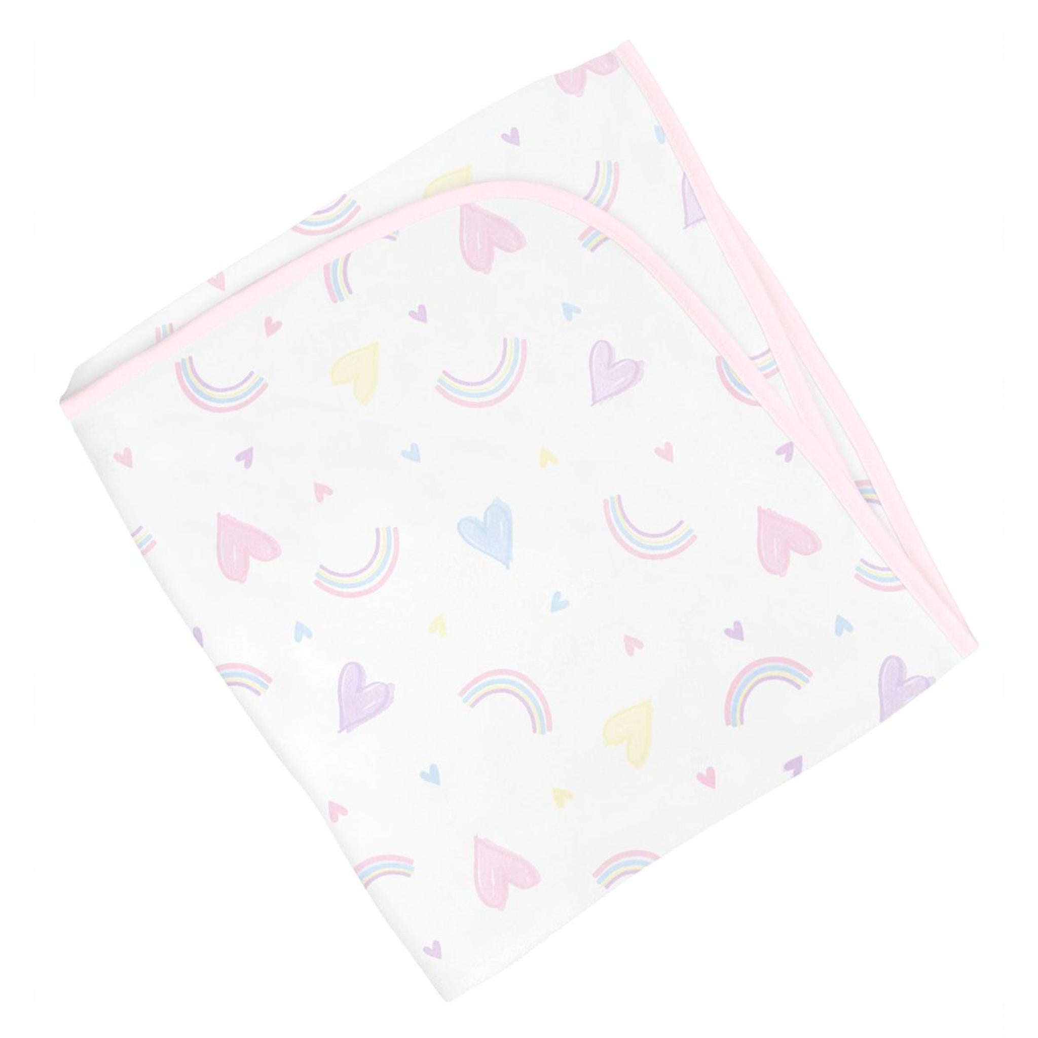 Hearts and Rainbows Pima Blanket