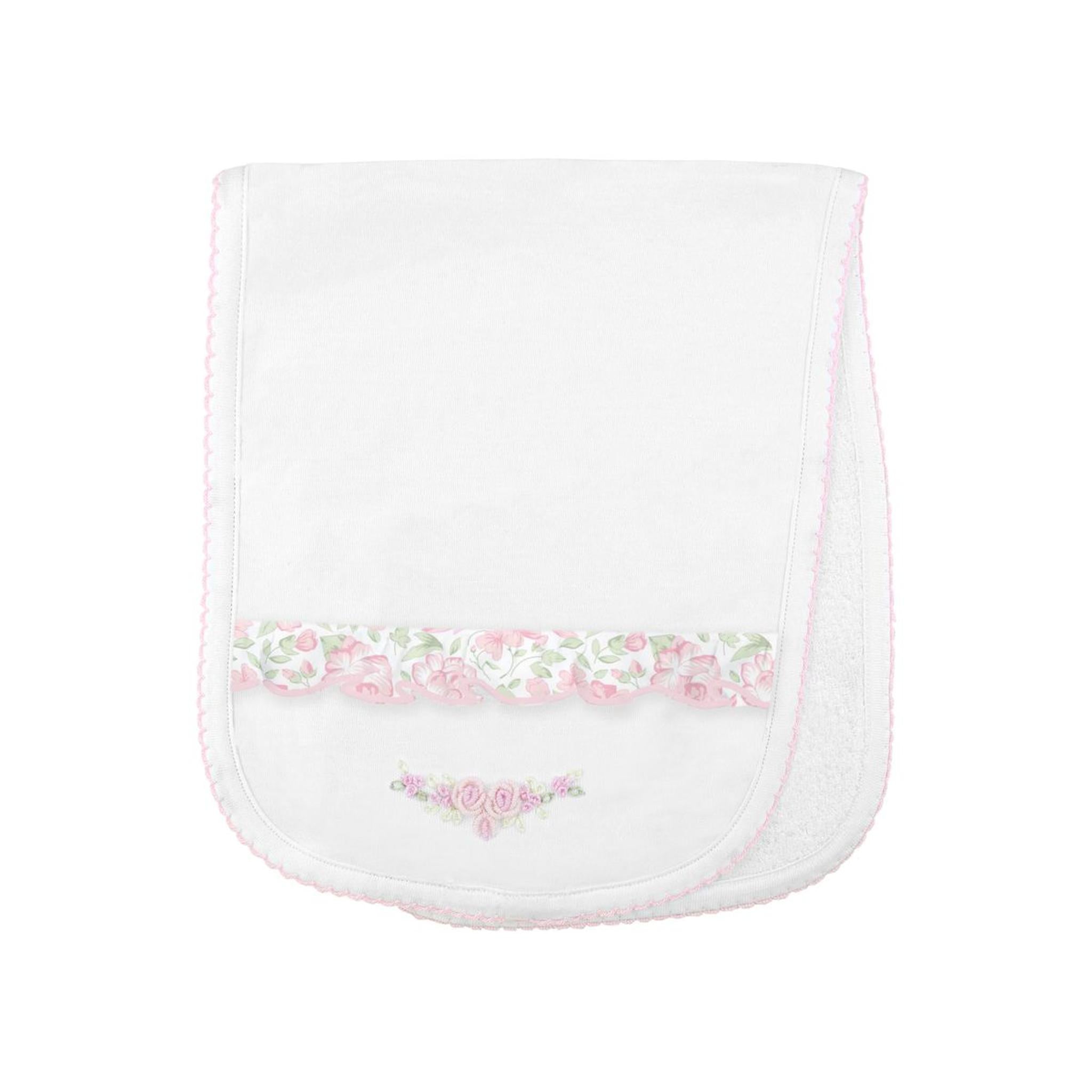 Elegant FLoral Pima Burp & Bib