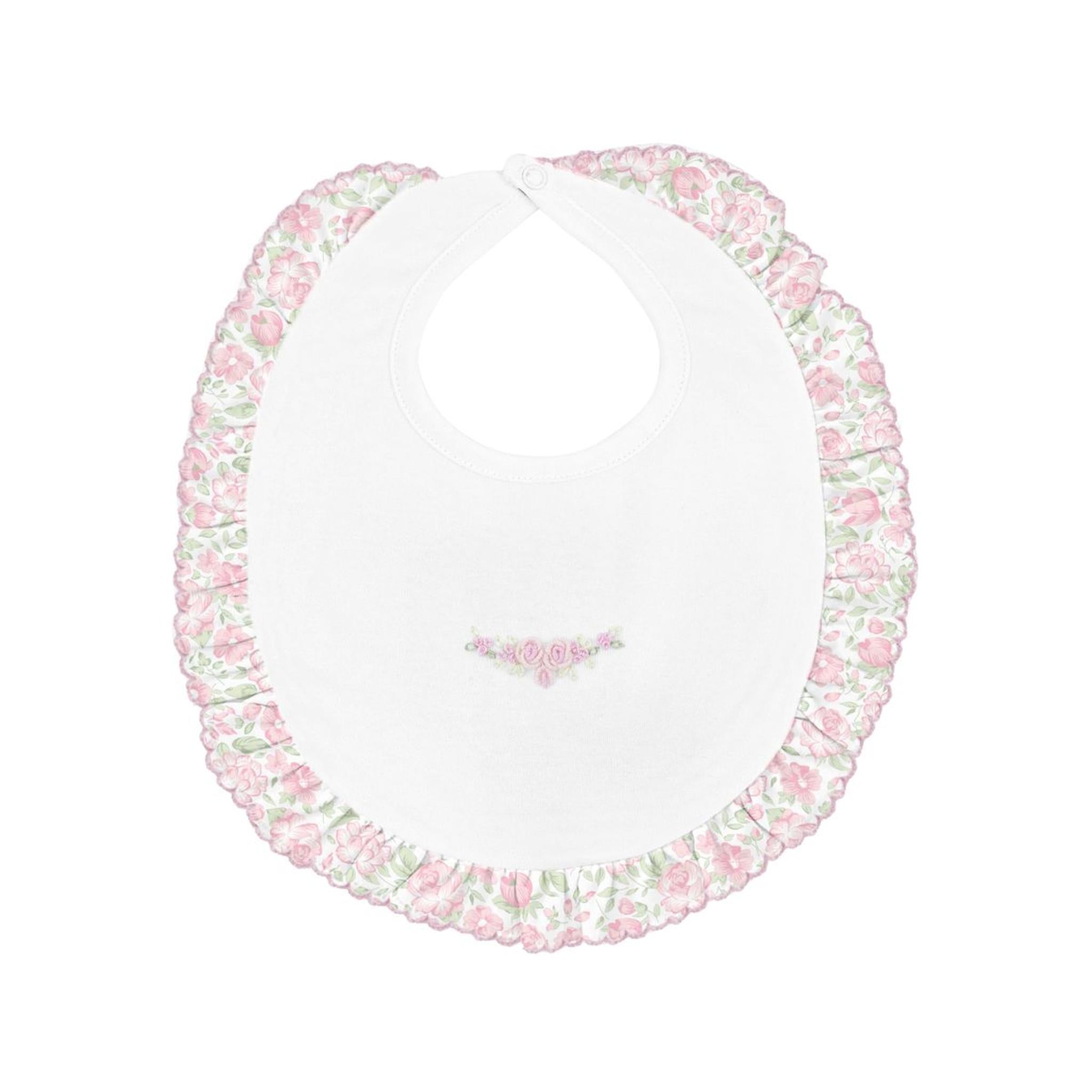 Elegant FLoral Pima Burp & Bib
