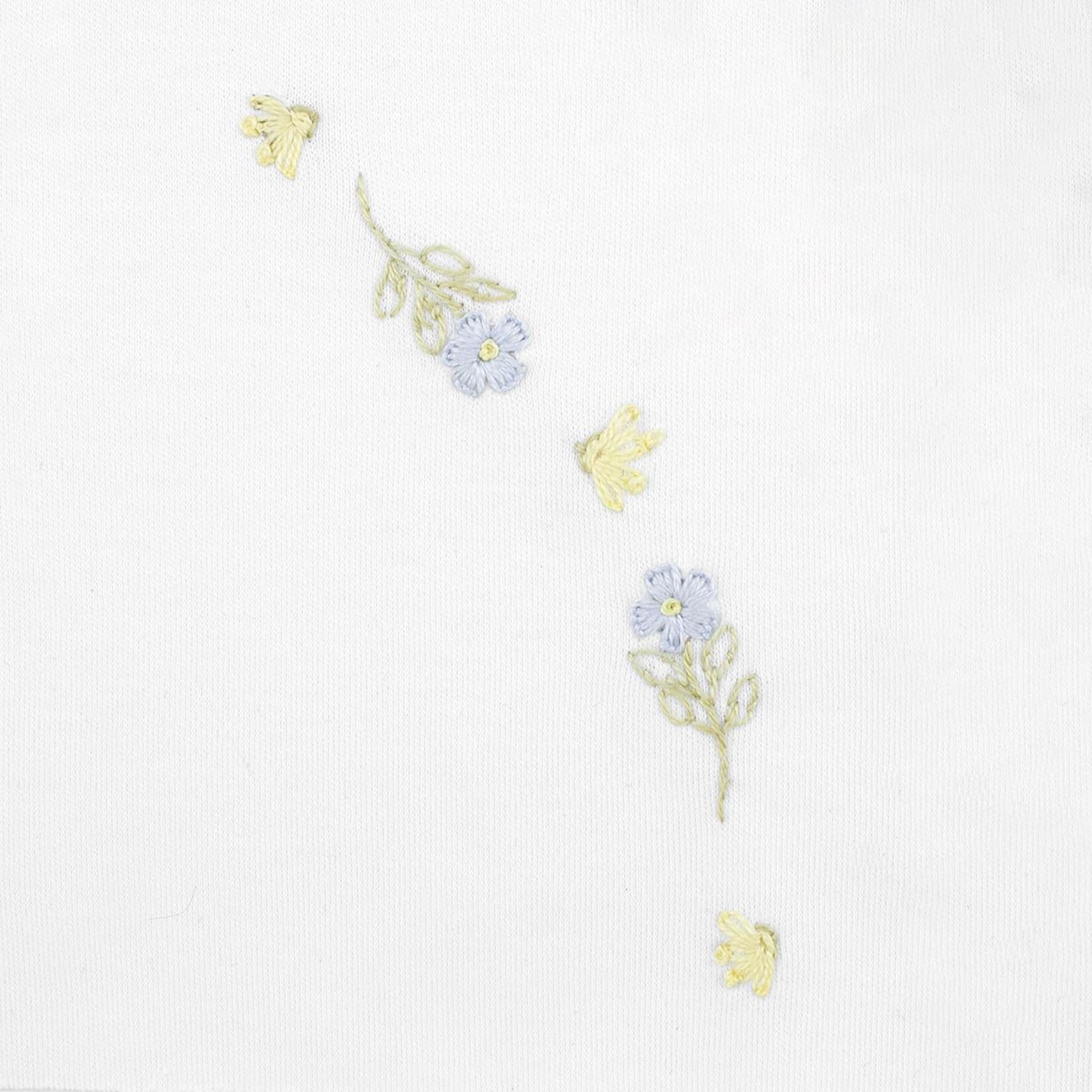Serene Floral Embroidered Pima Dress