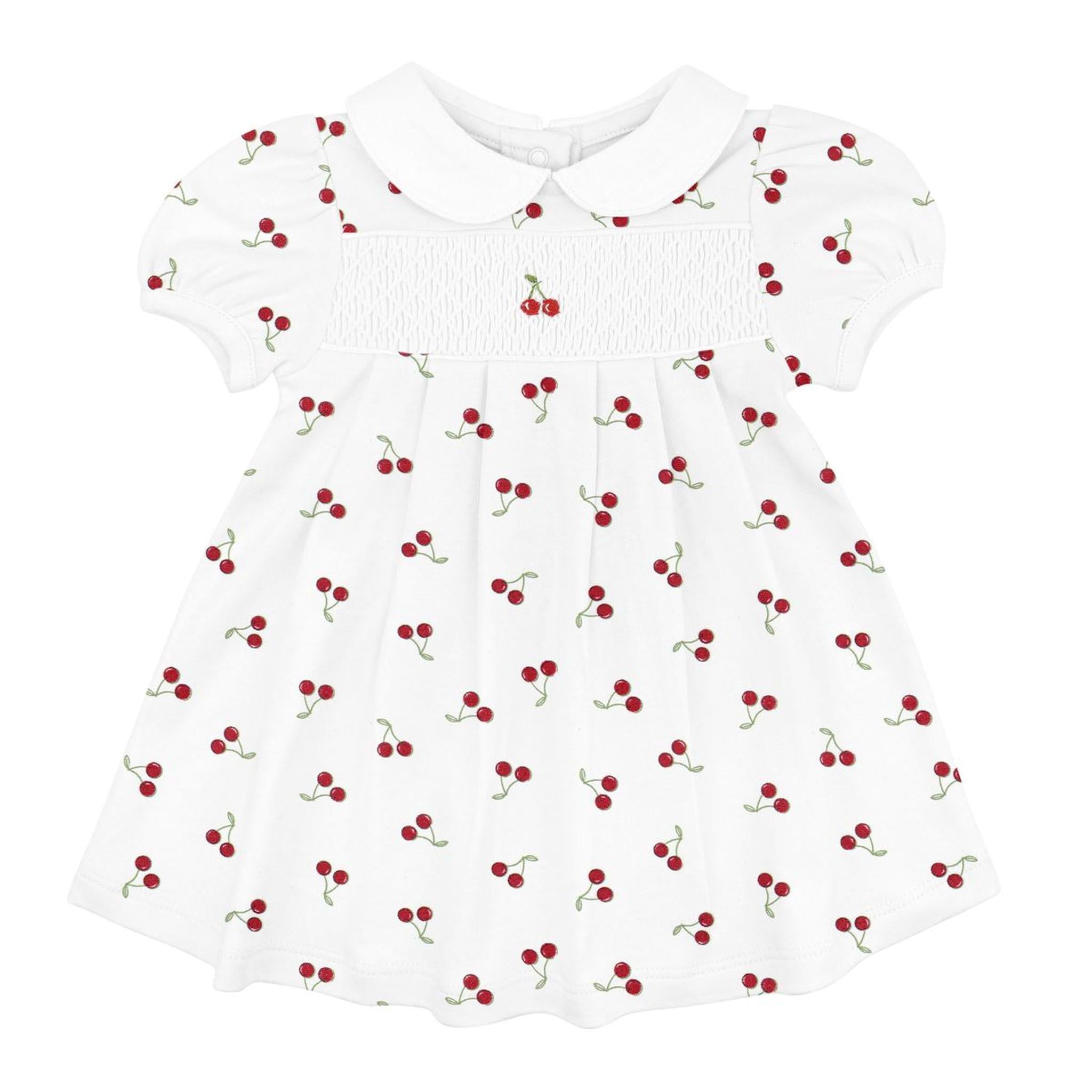 Cherries Smocked Pima Dress