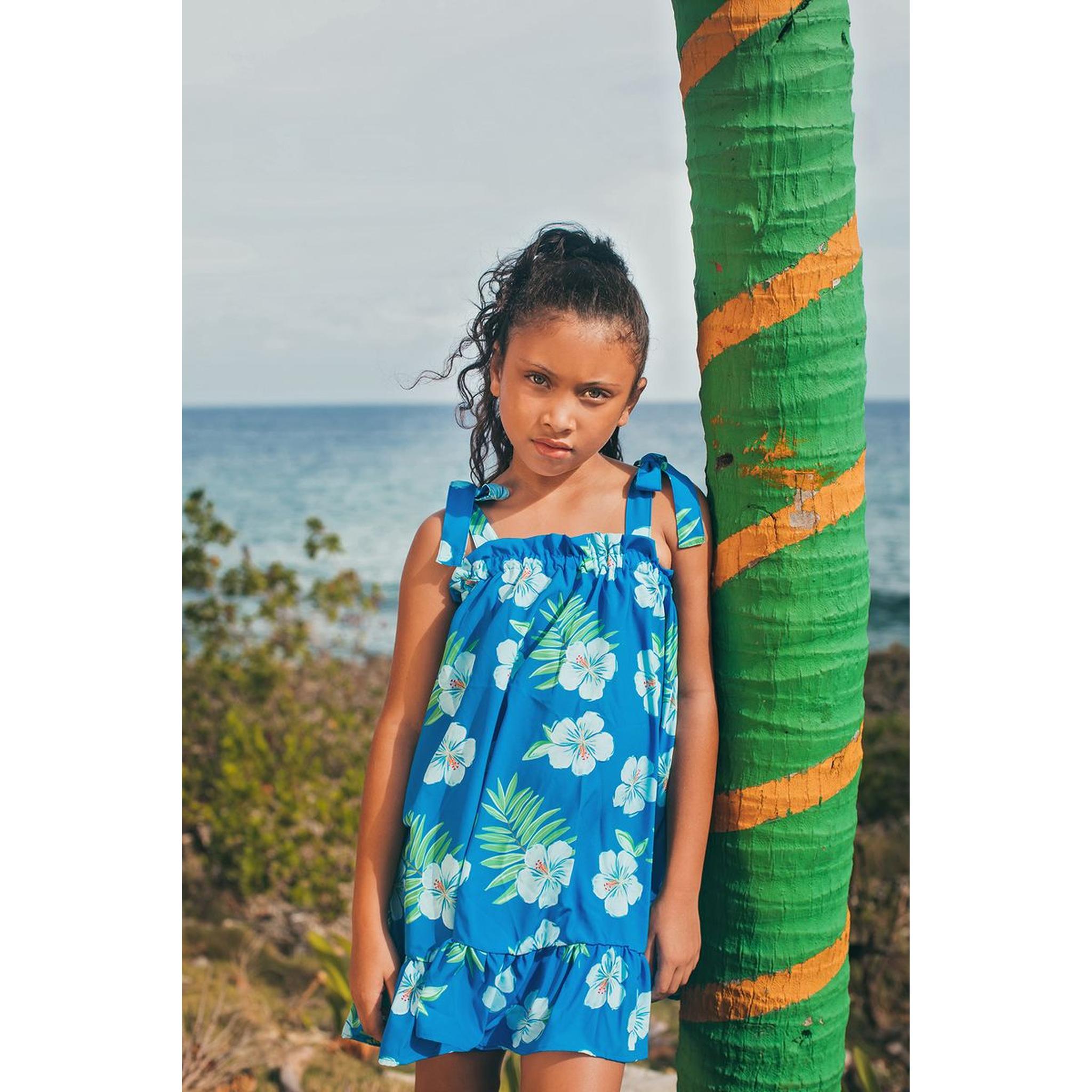 ELISA DRESS -  HIBISCUS AZUL