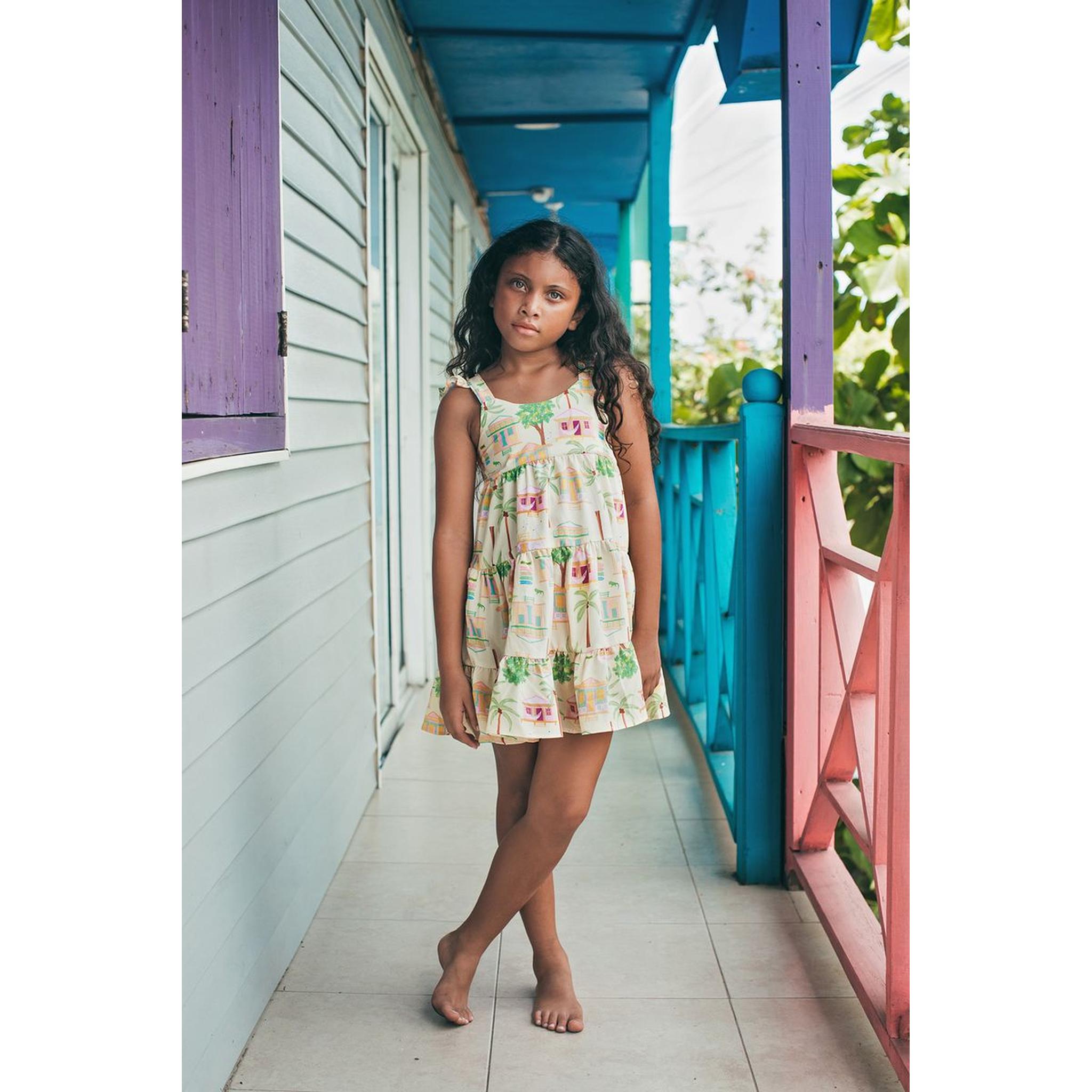 CORISA DRESS -  CASITAS ISLEÑAS AMARILLO