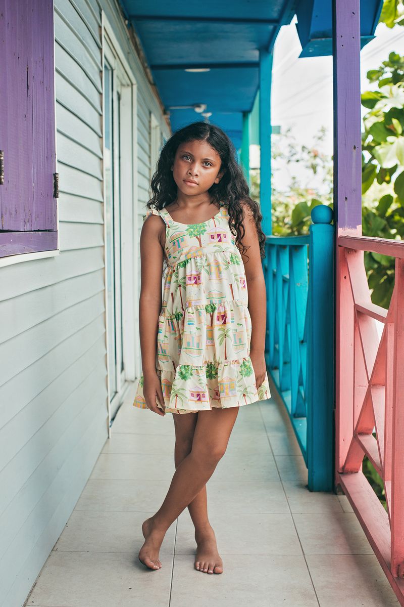 CORISA DRESS -  CASITAS ISLEÑAS AMARILLO