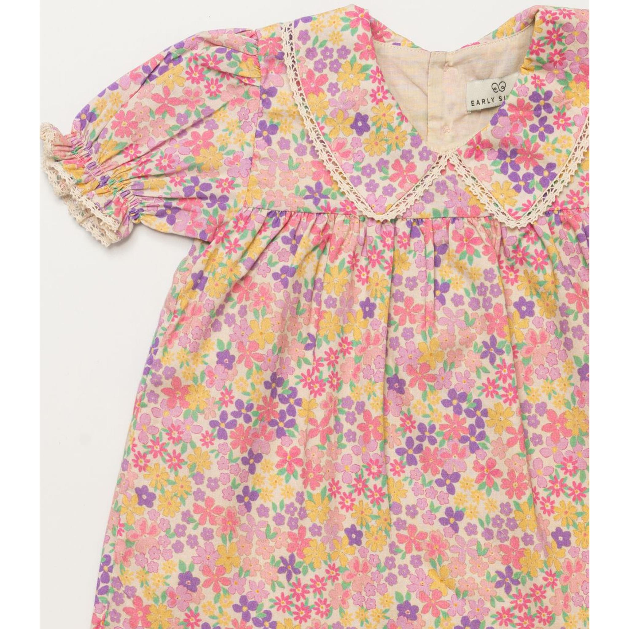 SOFIA BABY DRESS & BLOOMERS - EMMA FLORAL PURPLE