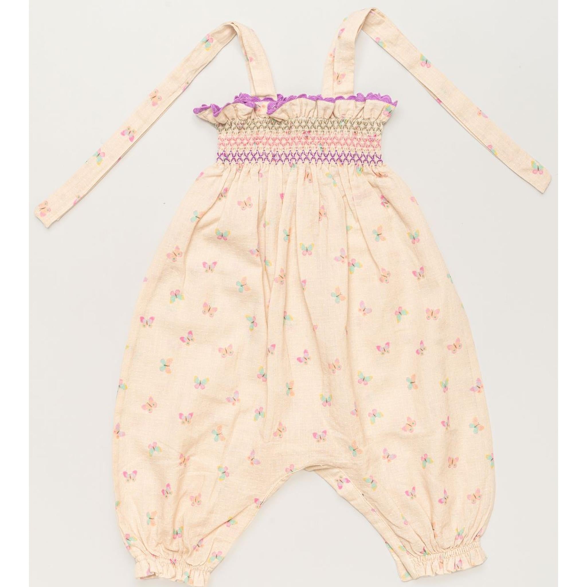 AUDREY BABY ROMPER - BUTTERFLY PRINT