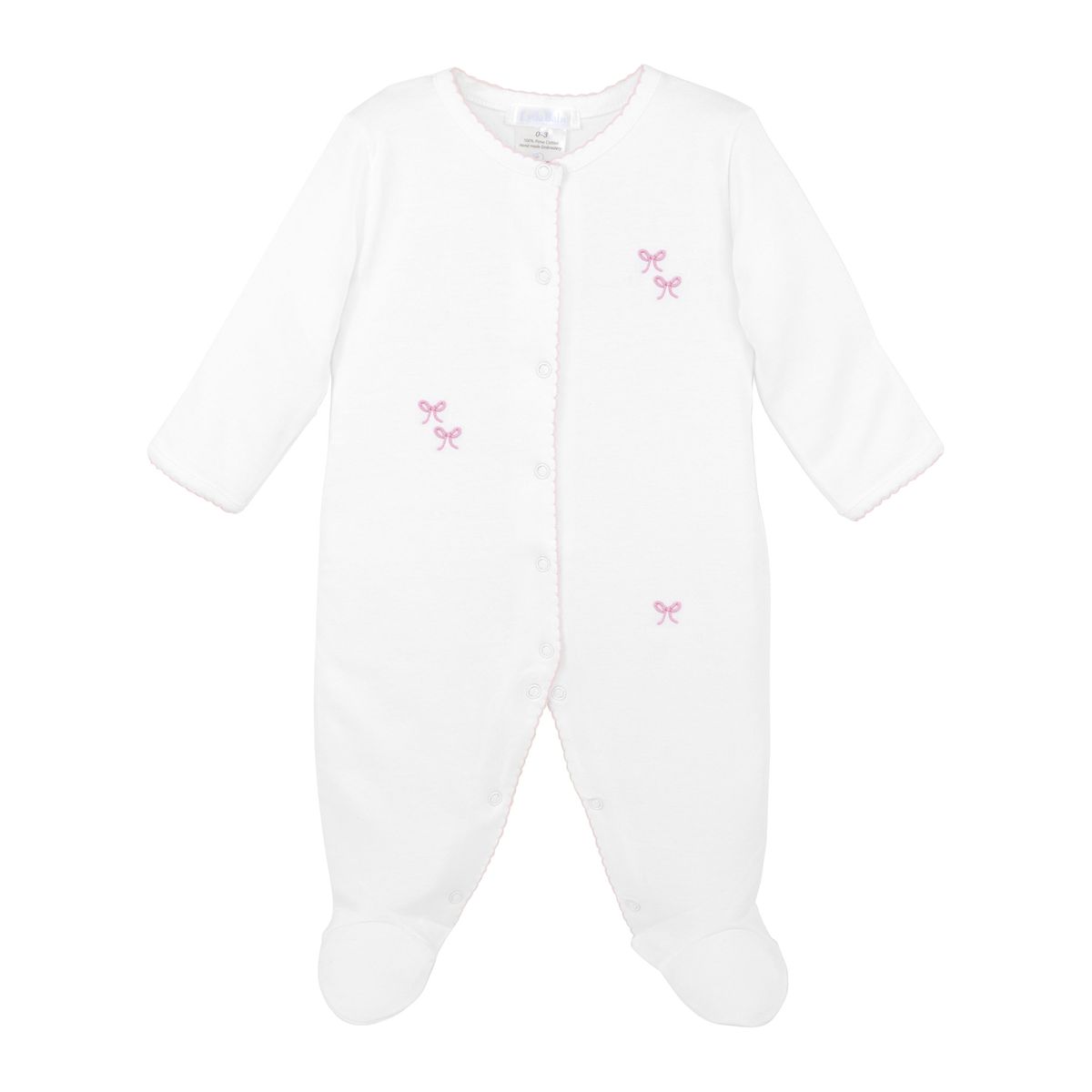 Lace Lane Embroidered Pima Footie