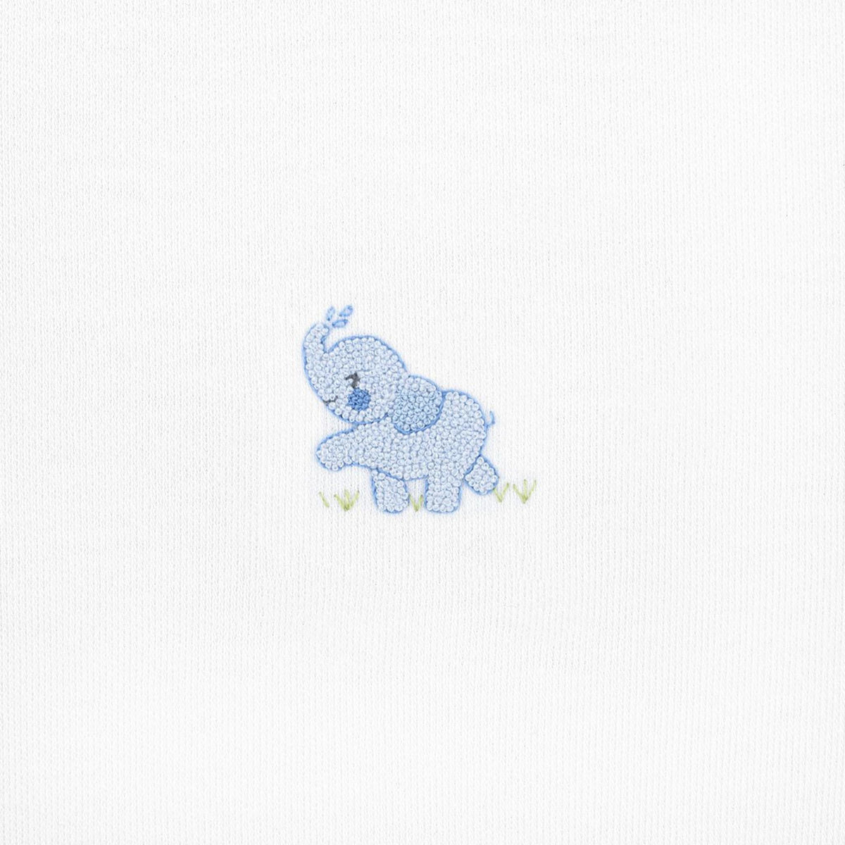 Elephant Embroidered Pima Footie
