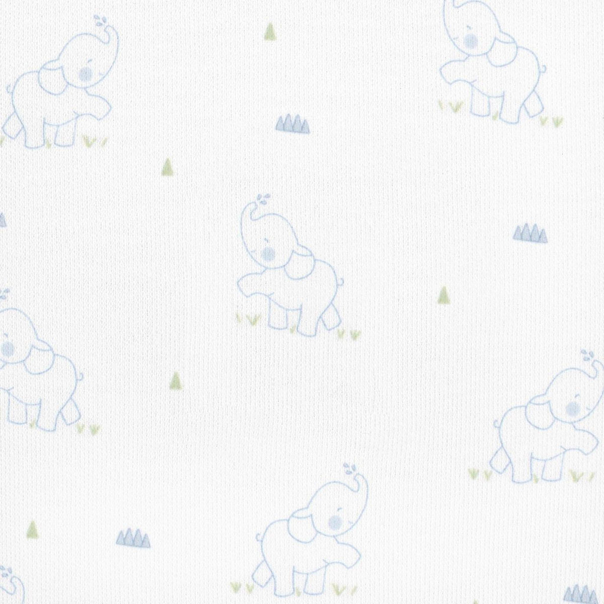 Elephant Zipper Pima Footie