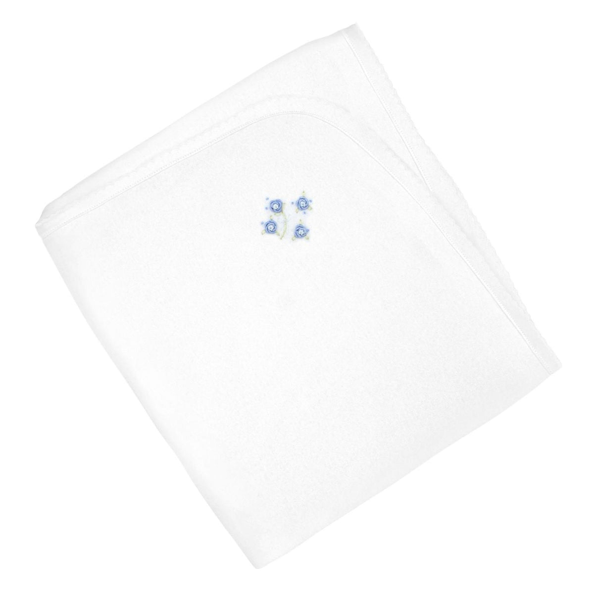 Blue Harmony Embroidered Pima Blanket