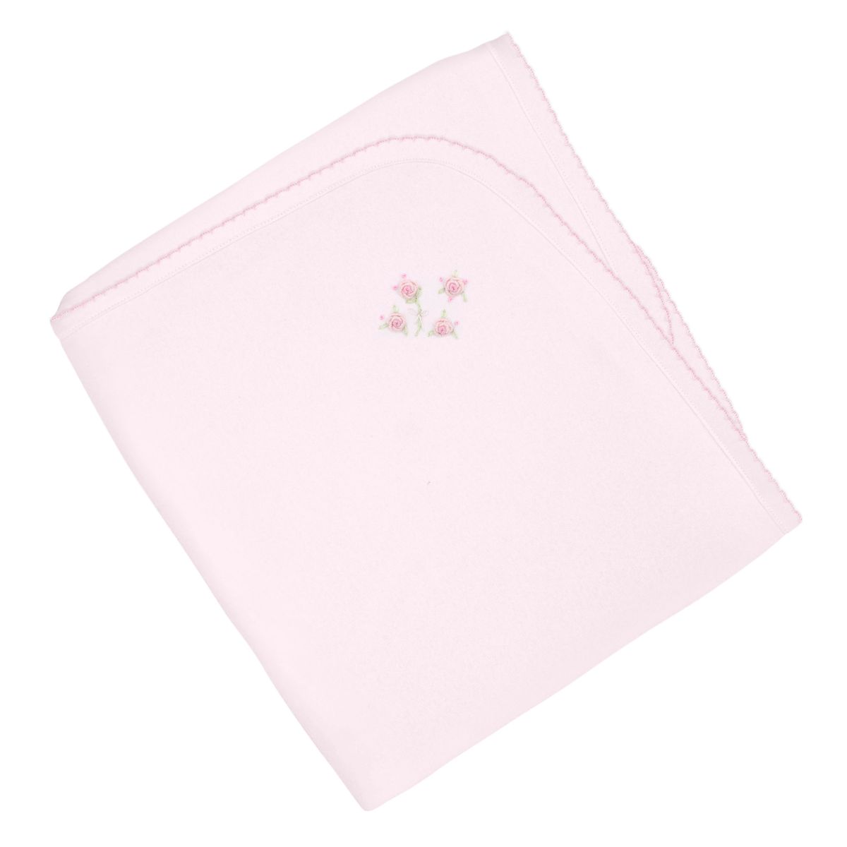 Roses Bouquet Embroidered Pima Blanket