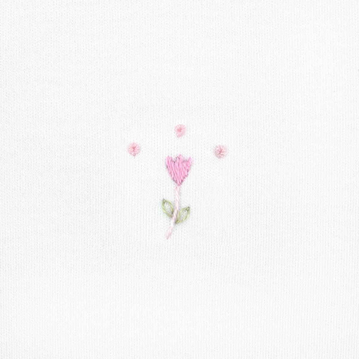 Tulip Garden Embroidered Pima Footie
