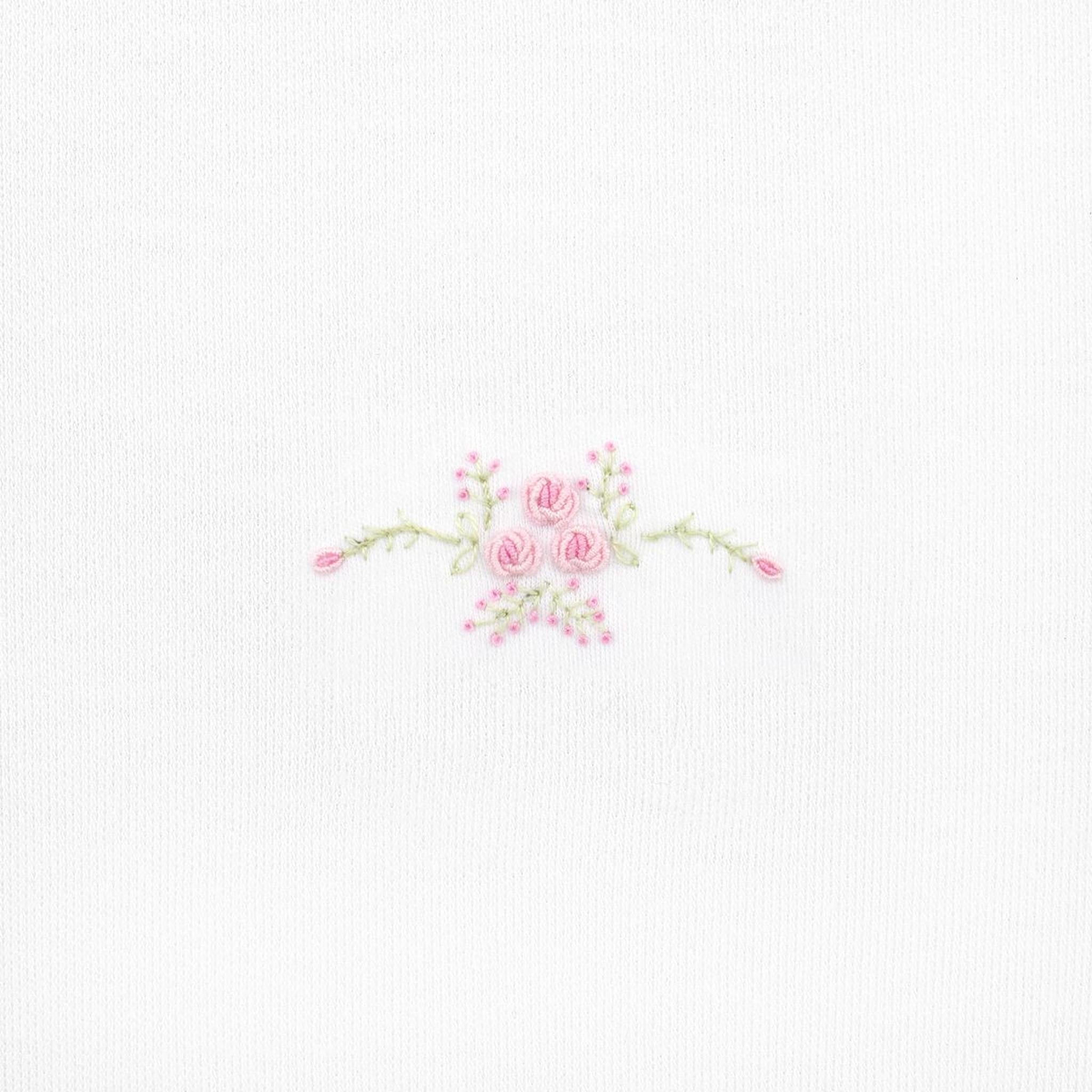 Little Bloomings Embroidered Pima Footie