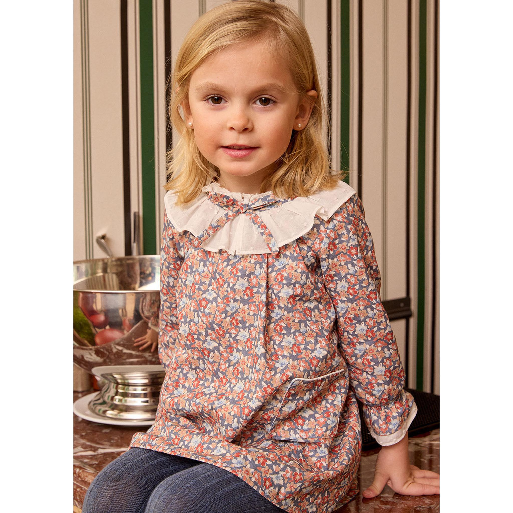 Vestido Marino Cuello Plumetti