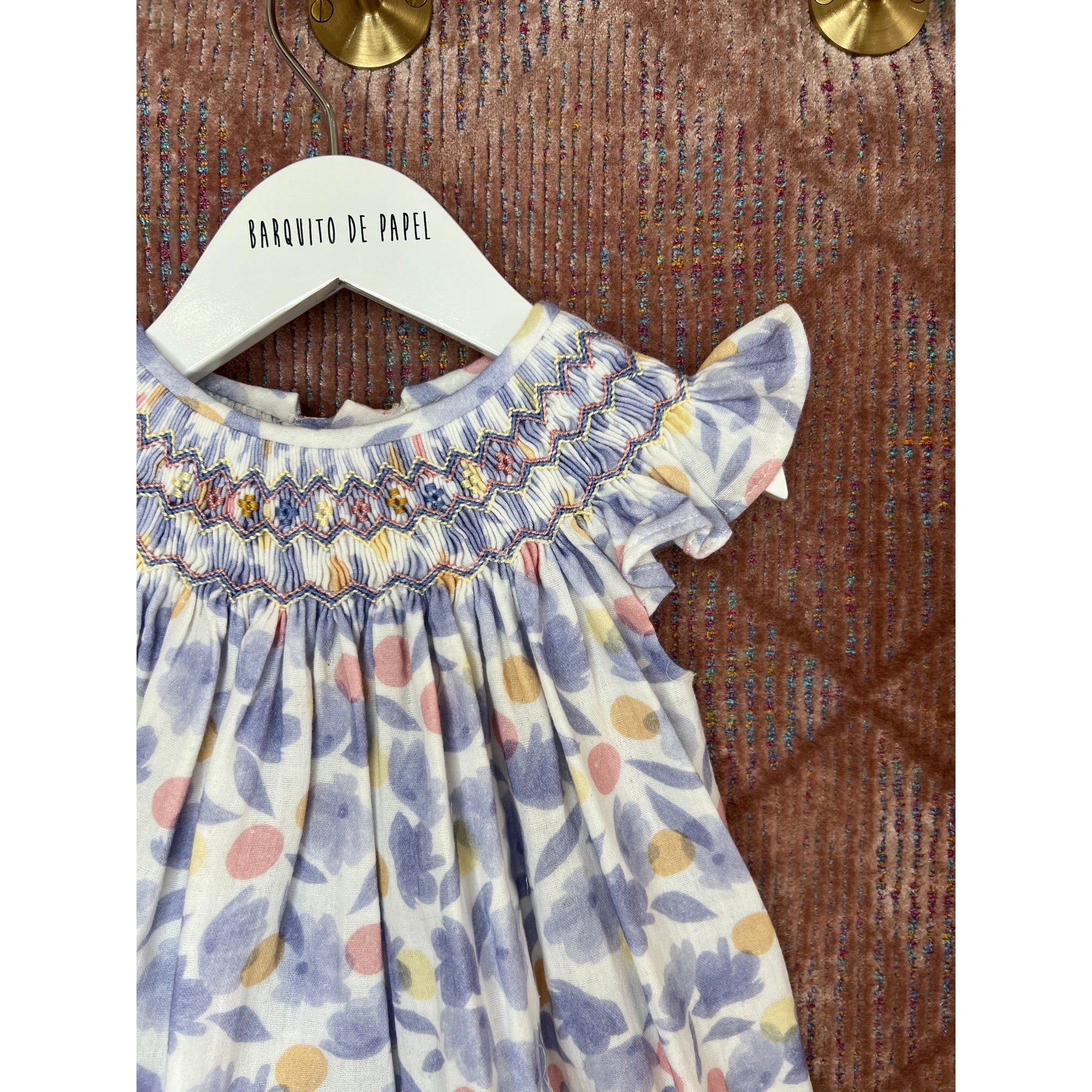 Bambula Azul Hand Smocked Dress