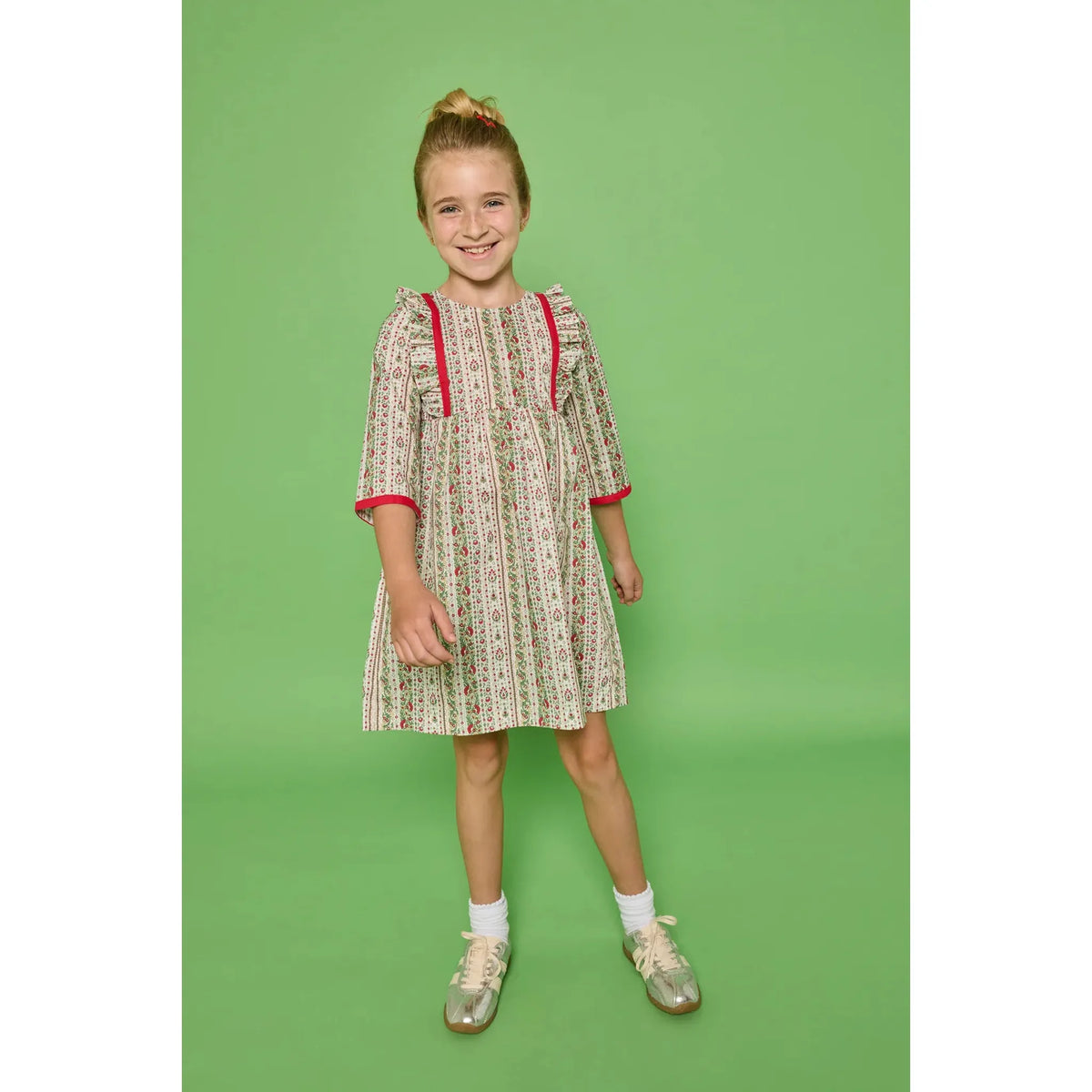 Porto Dress - St Moritz Floral Stripe