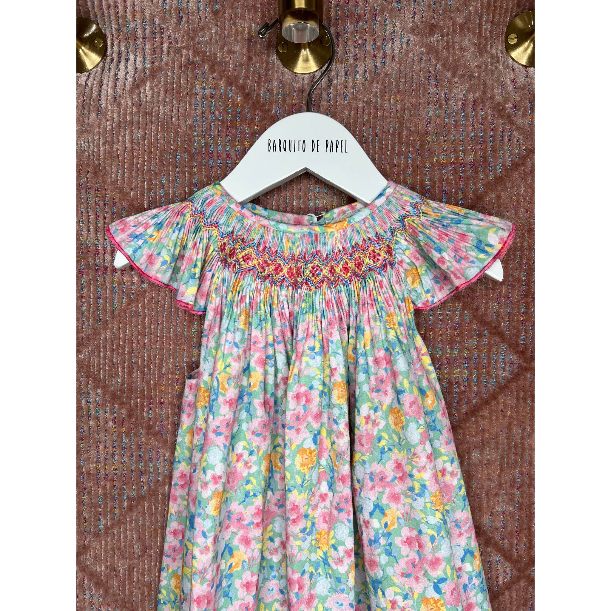 Watercolor Smocked Dress