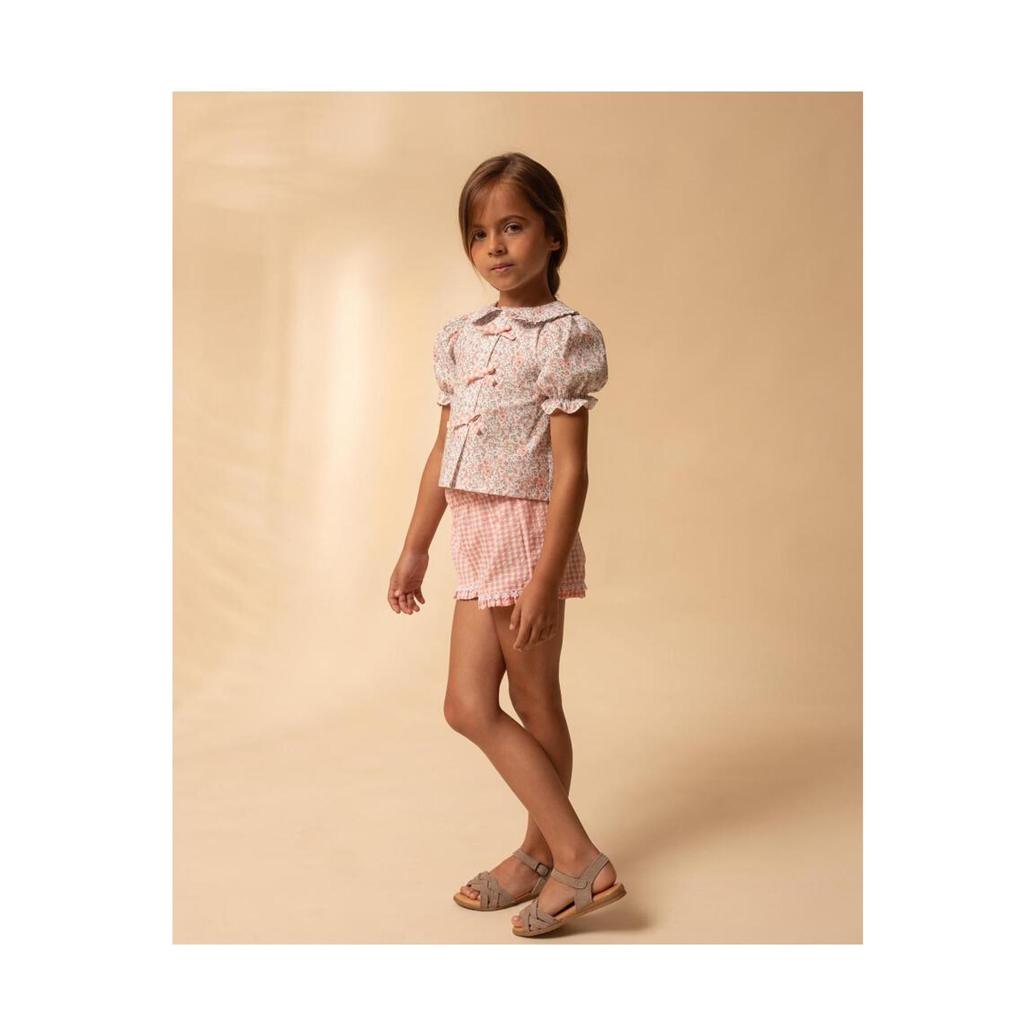 Coral Vichy Short Set