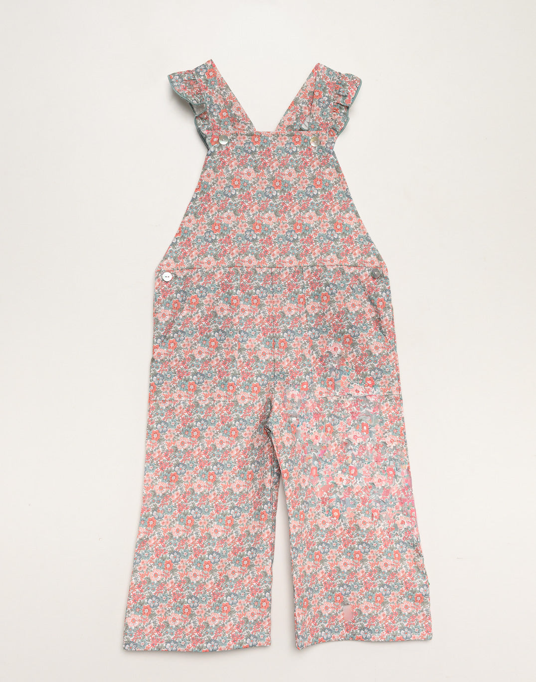 Peto Largo Flores + Camisa Scallop