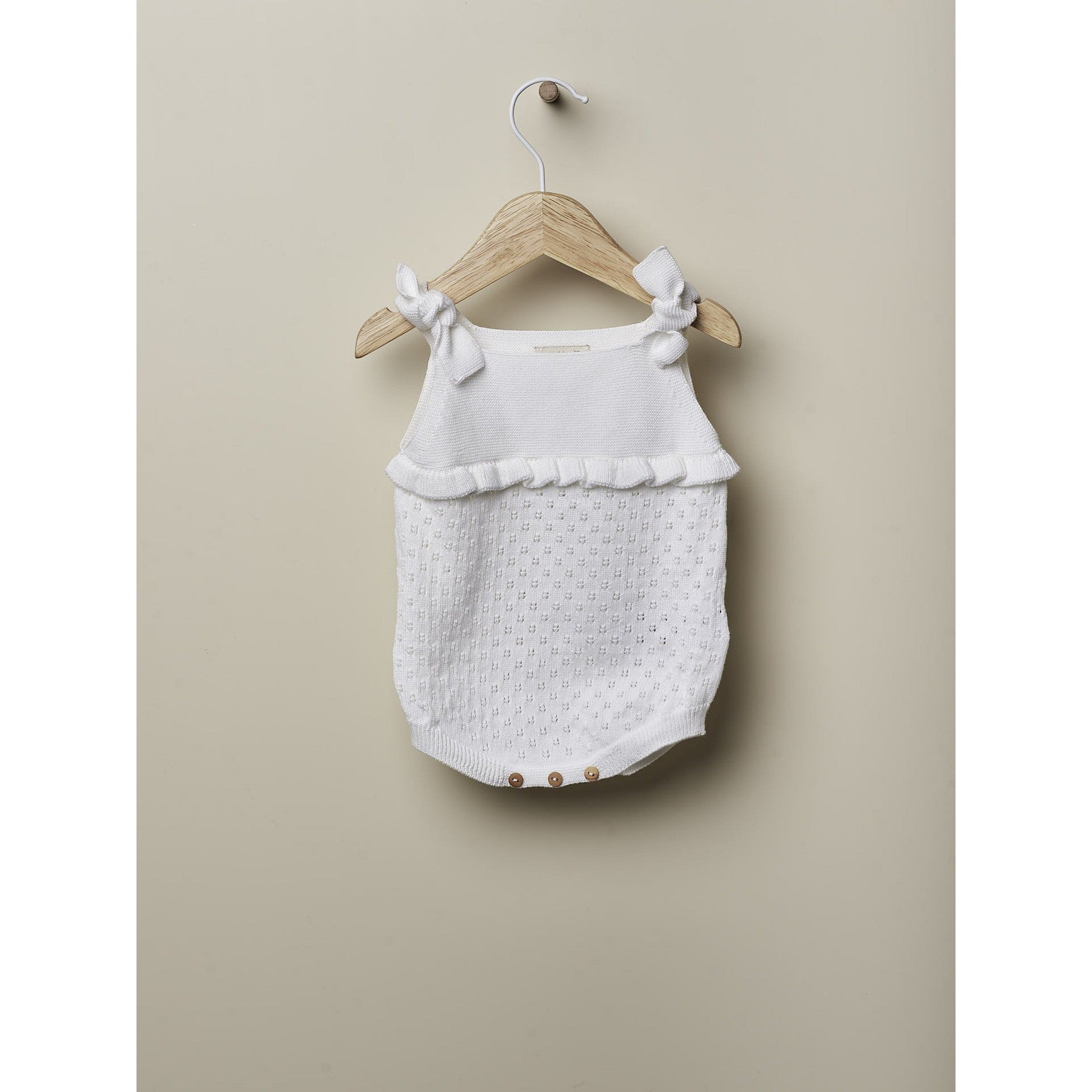 Shoulder straps shortie knitted in cotton | OCEAN FLOWER