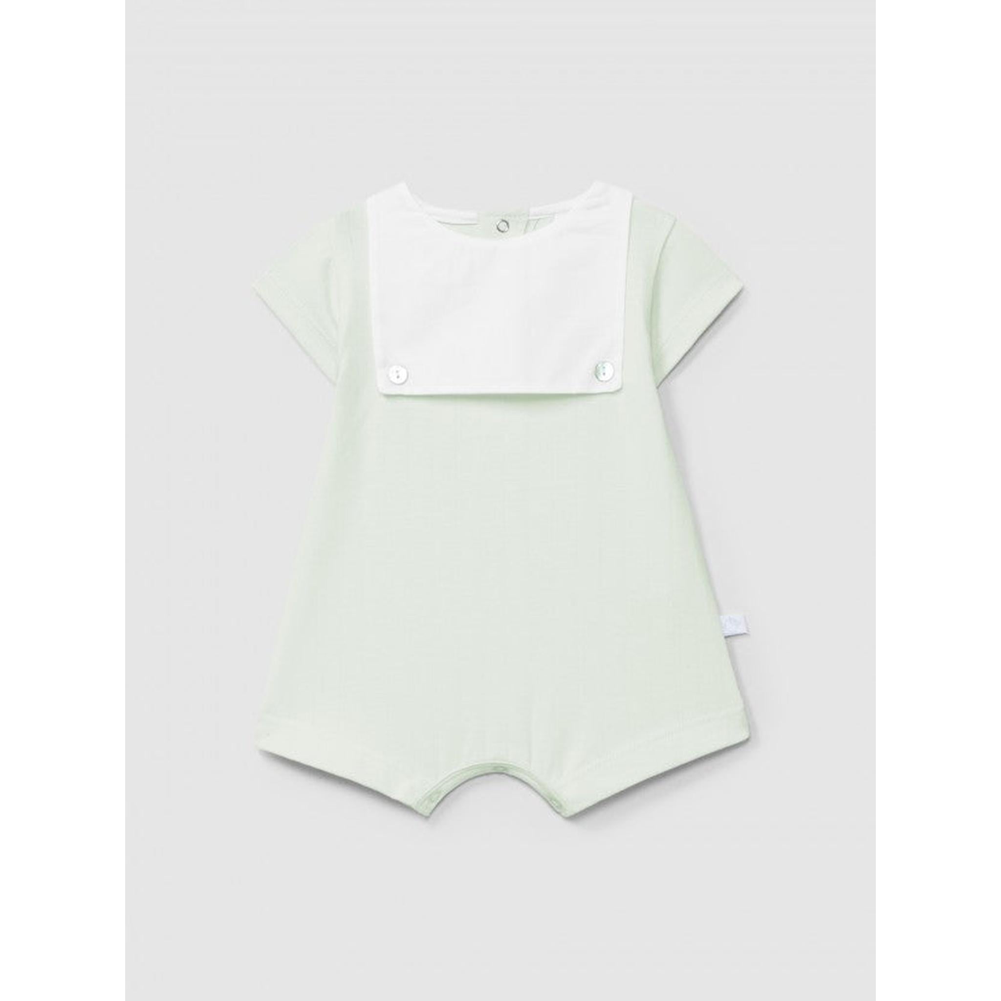 Short-leg romper embossed stripes