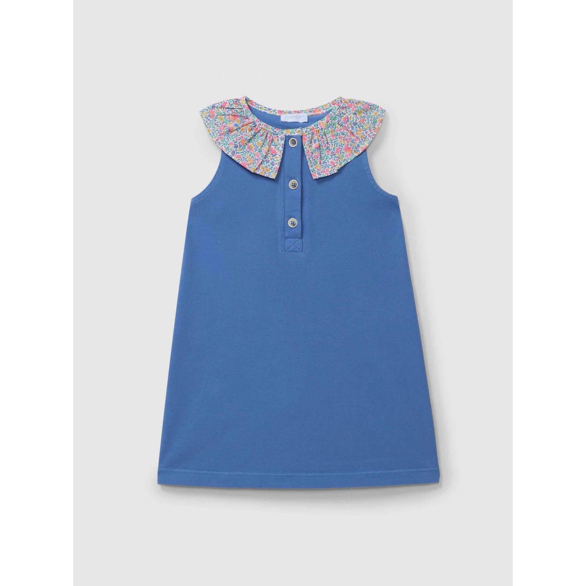 Dress pique with ruffled liberty collar