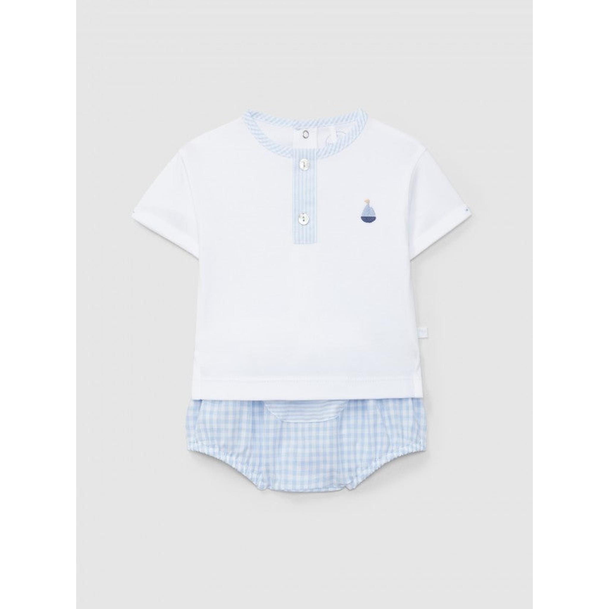 Two-piece set vichy plaid and stripes