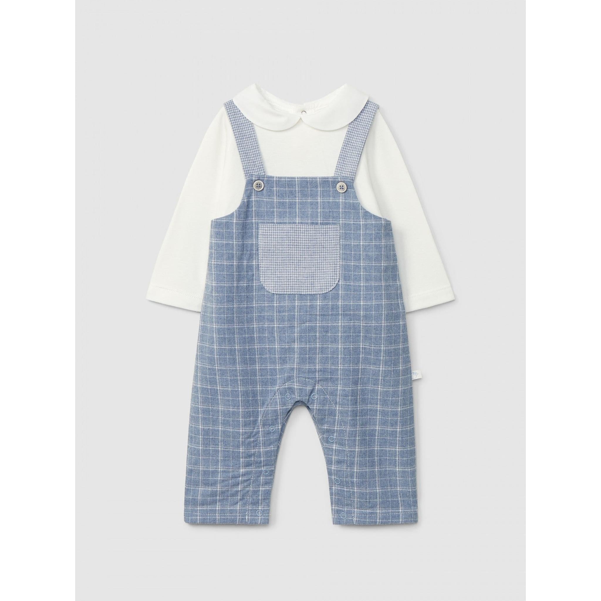 Two-in-one check and micro-vichy romper