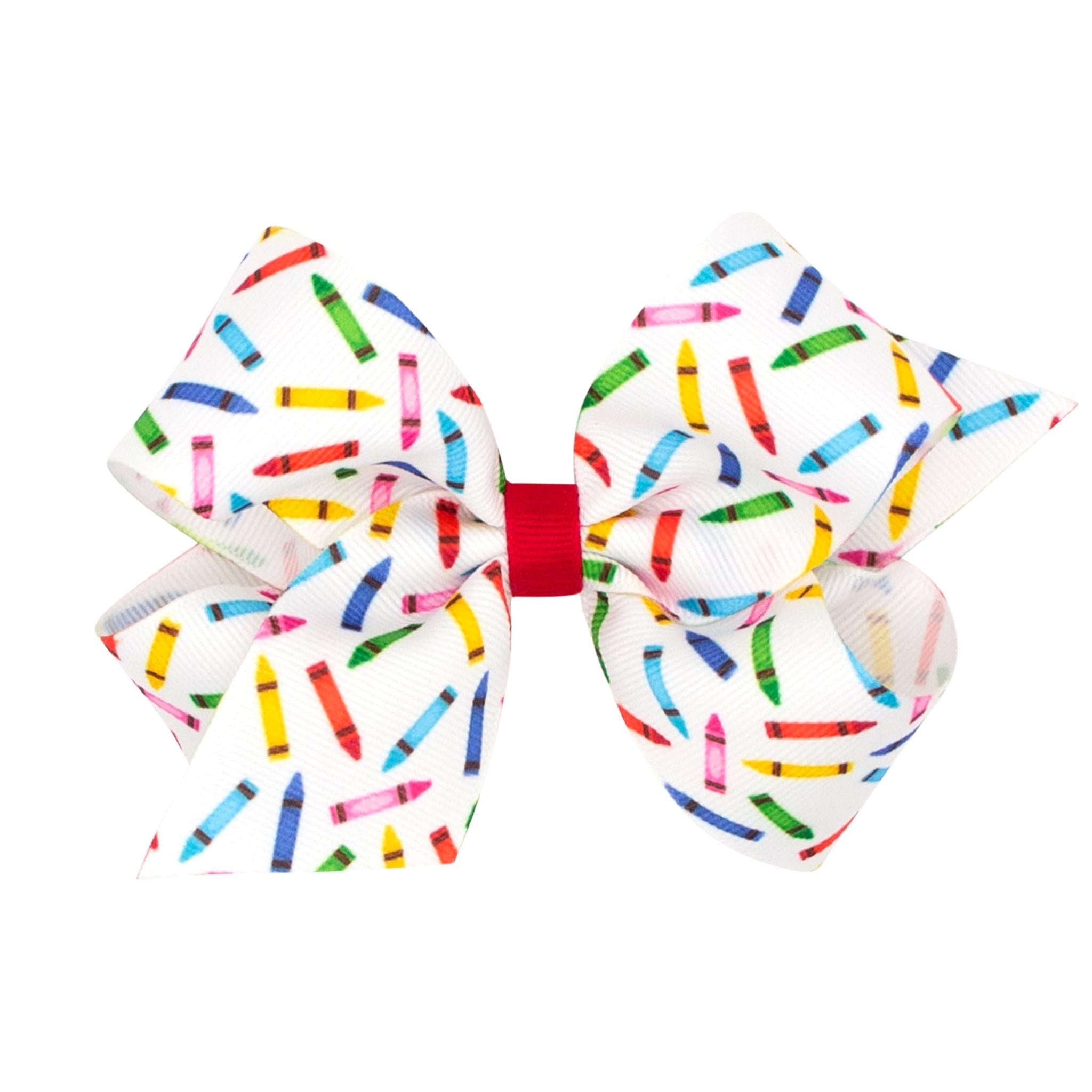 Mini Confetti School-themed Printed Grosgrain Hair Bow