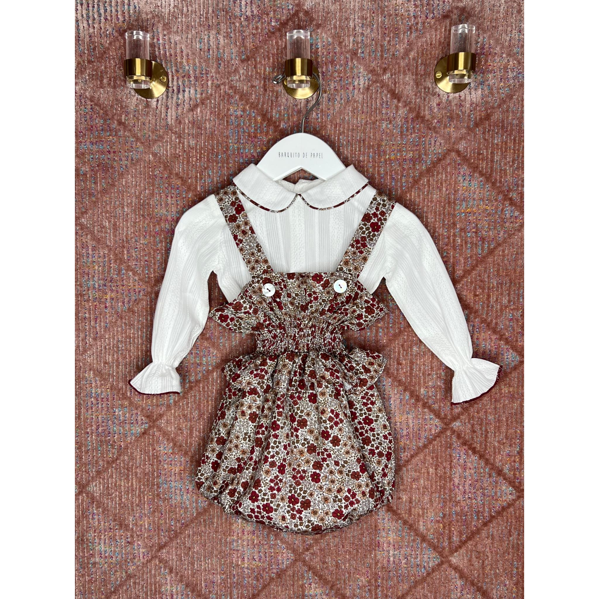 Burgundy Romper Set