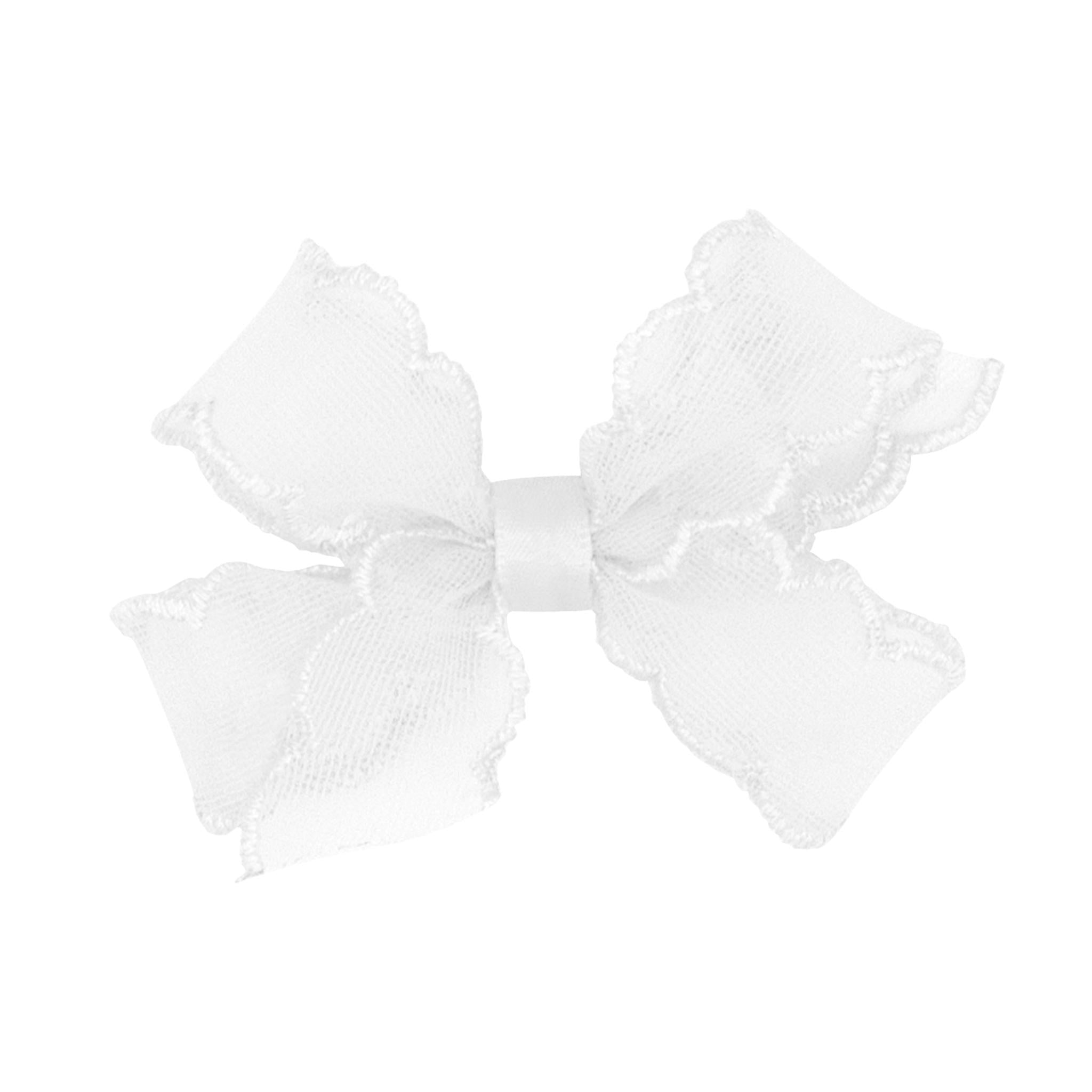 Organza Scallop Medium Bow