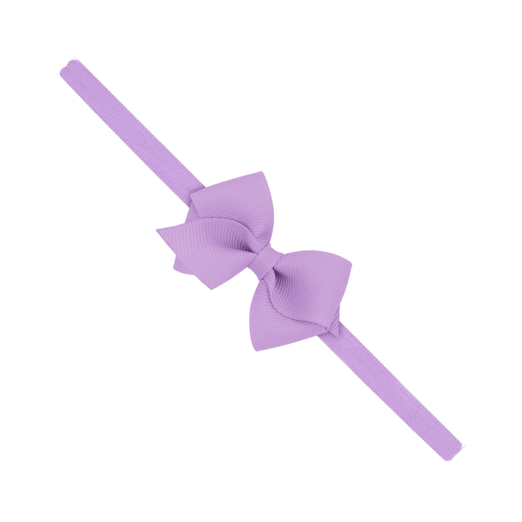 Wee Grosgrain Bow on Matching Skinny Nylon Band