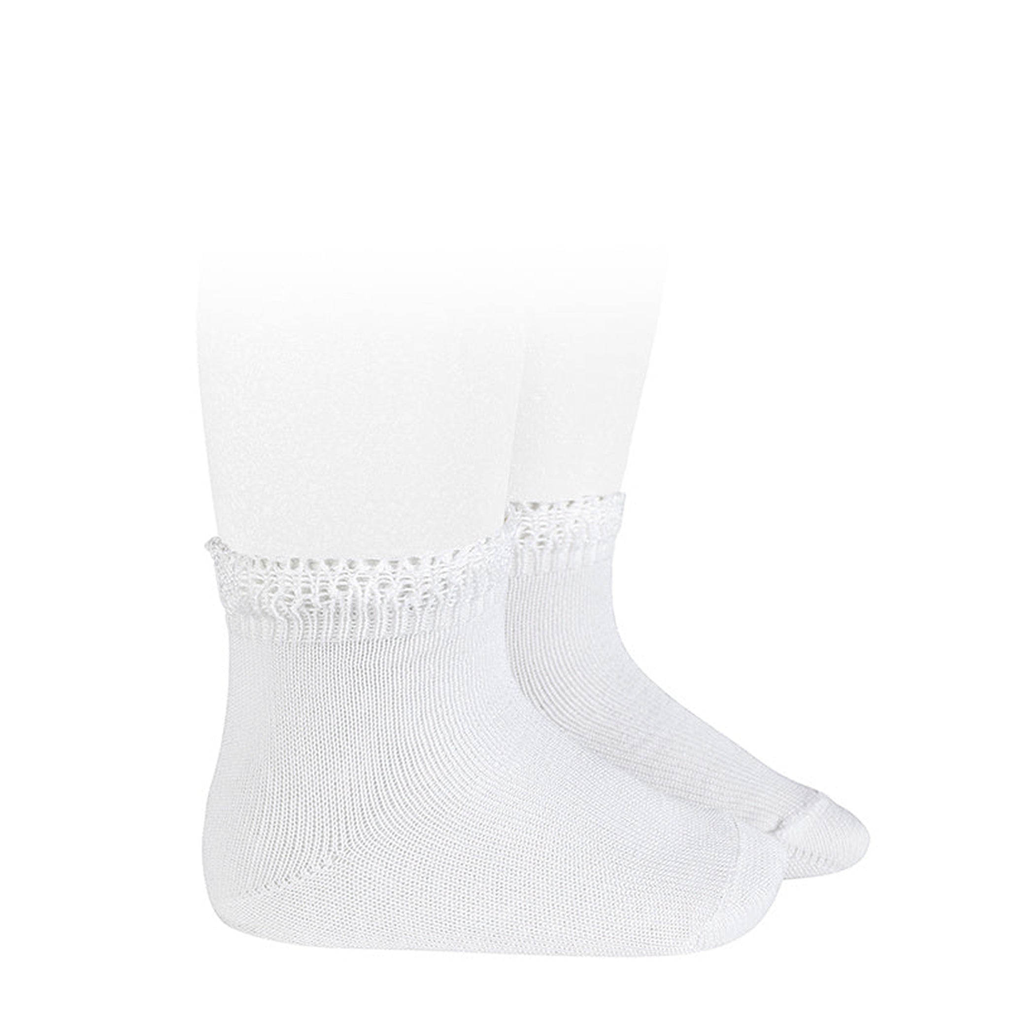 Short Socks with Openwork Cuff - Several Colors