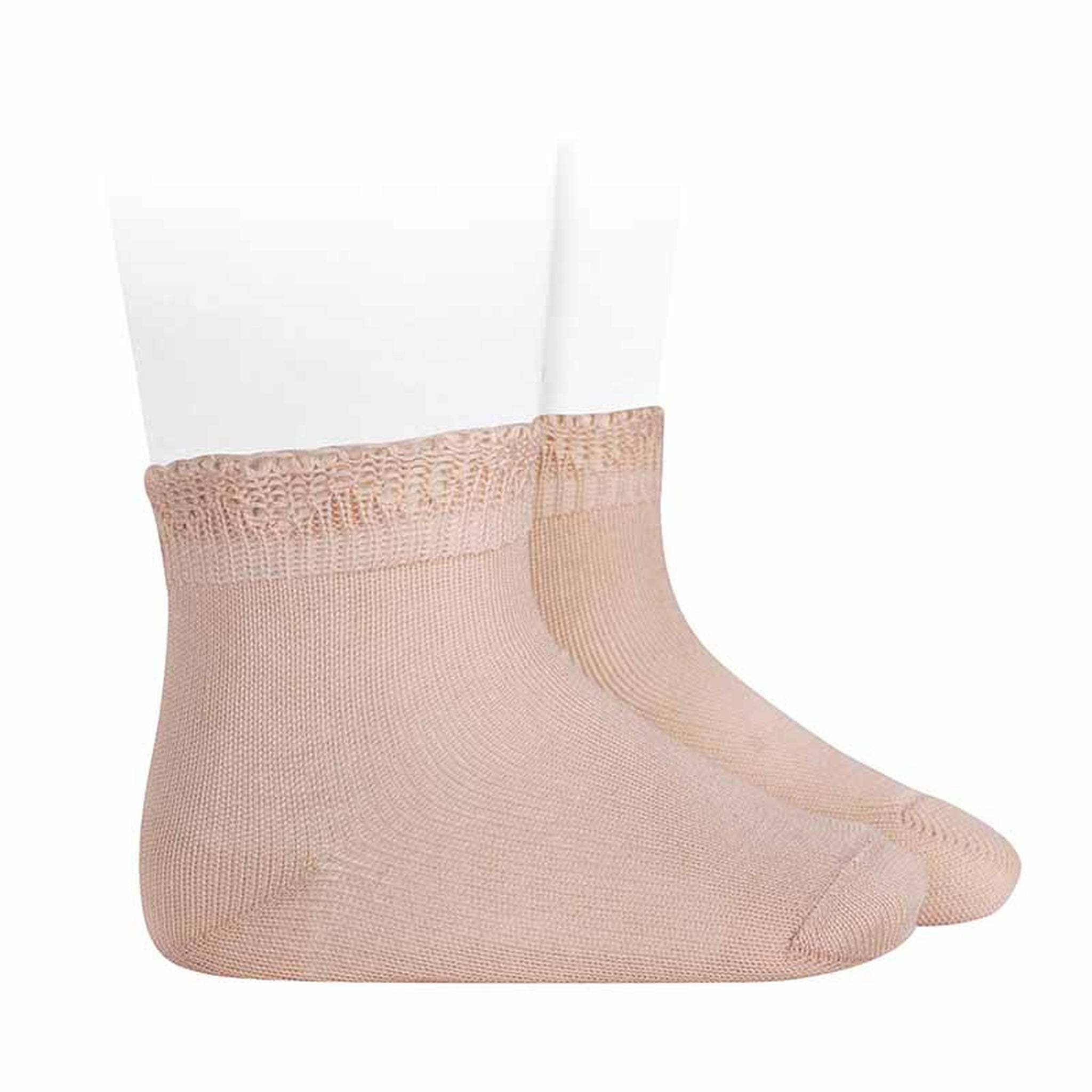 Short Socks with Openwork Cuff - Several Colors